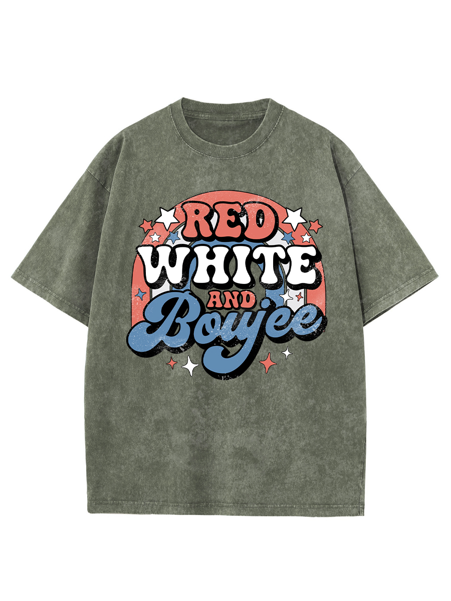Vintage Red White And Boujee Washed T-Shirt