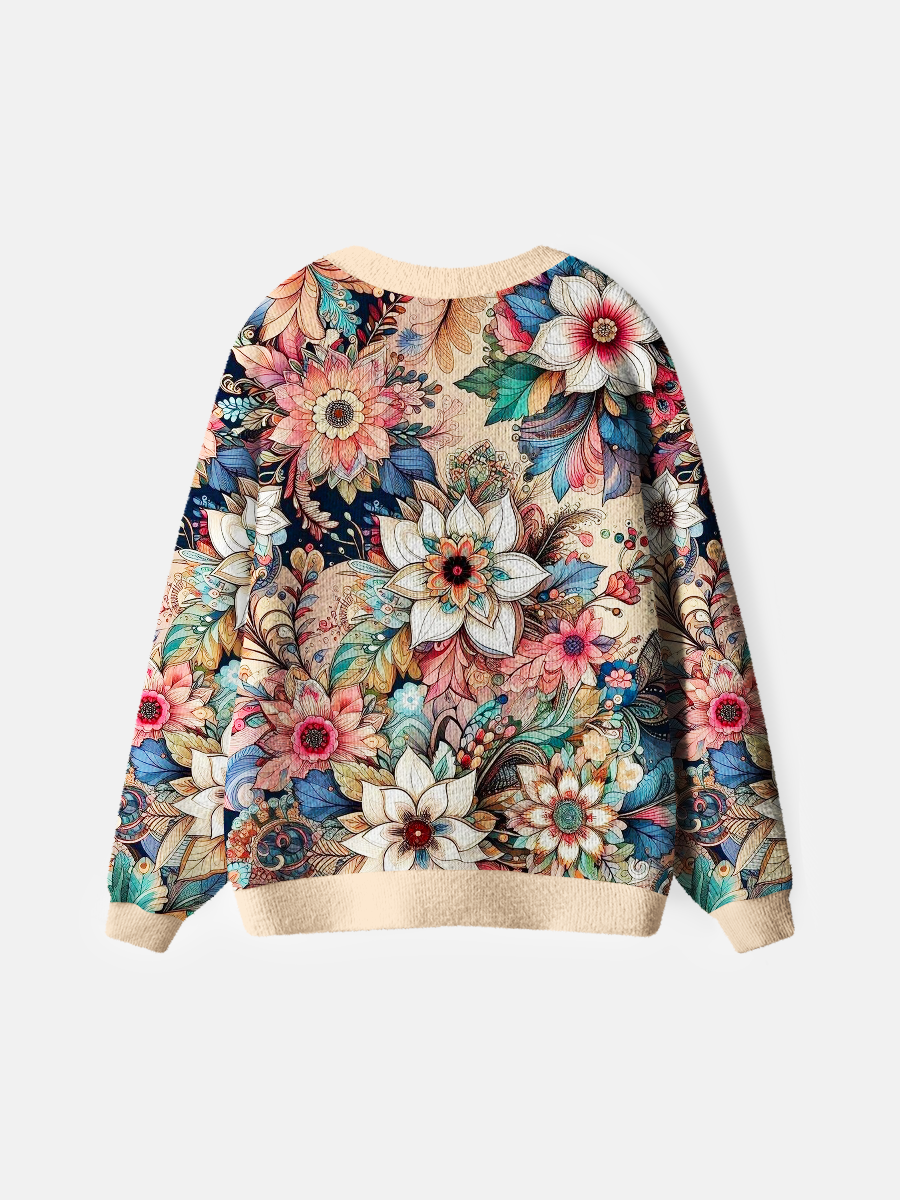 Vintage Mandala Floral Cardigan Sweaters