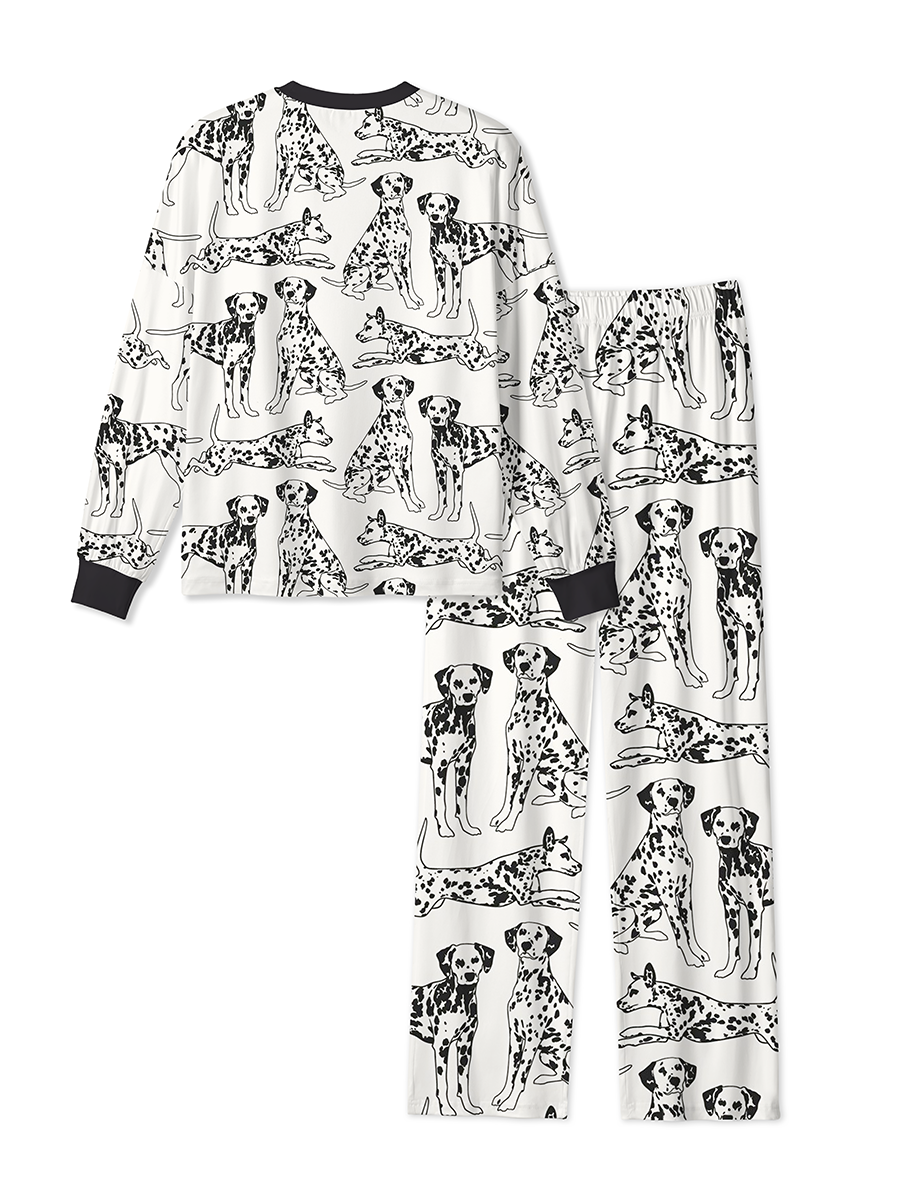Vintage Minimalist Sketch Dalmatians Pajamas