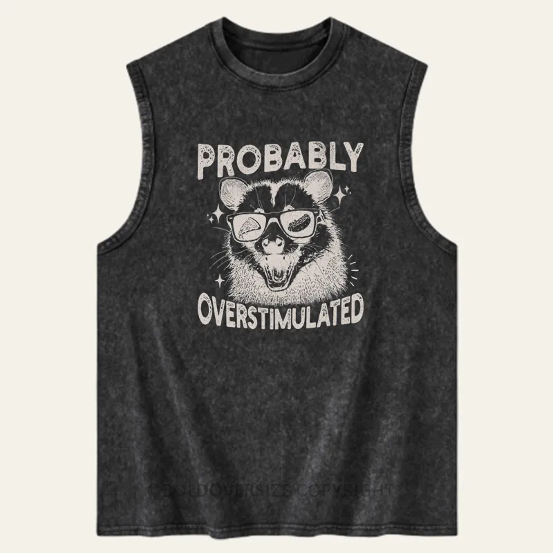 Vintage Probably Overstimulated Washed Tank