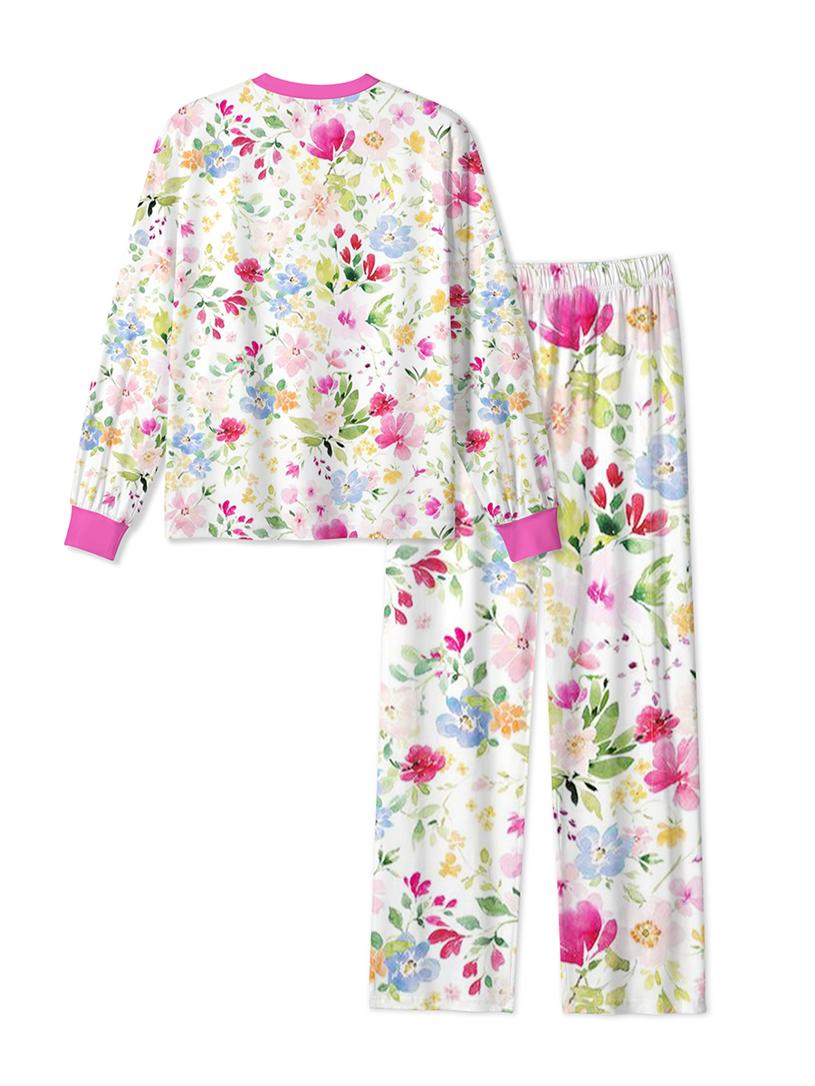 Vintage Fresh Pastoral Watercolor Pajamas