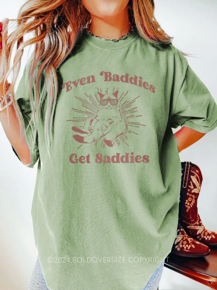 Vintage Even Baddies Get Saddies Tee