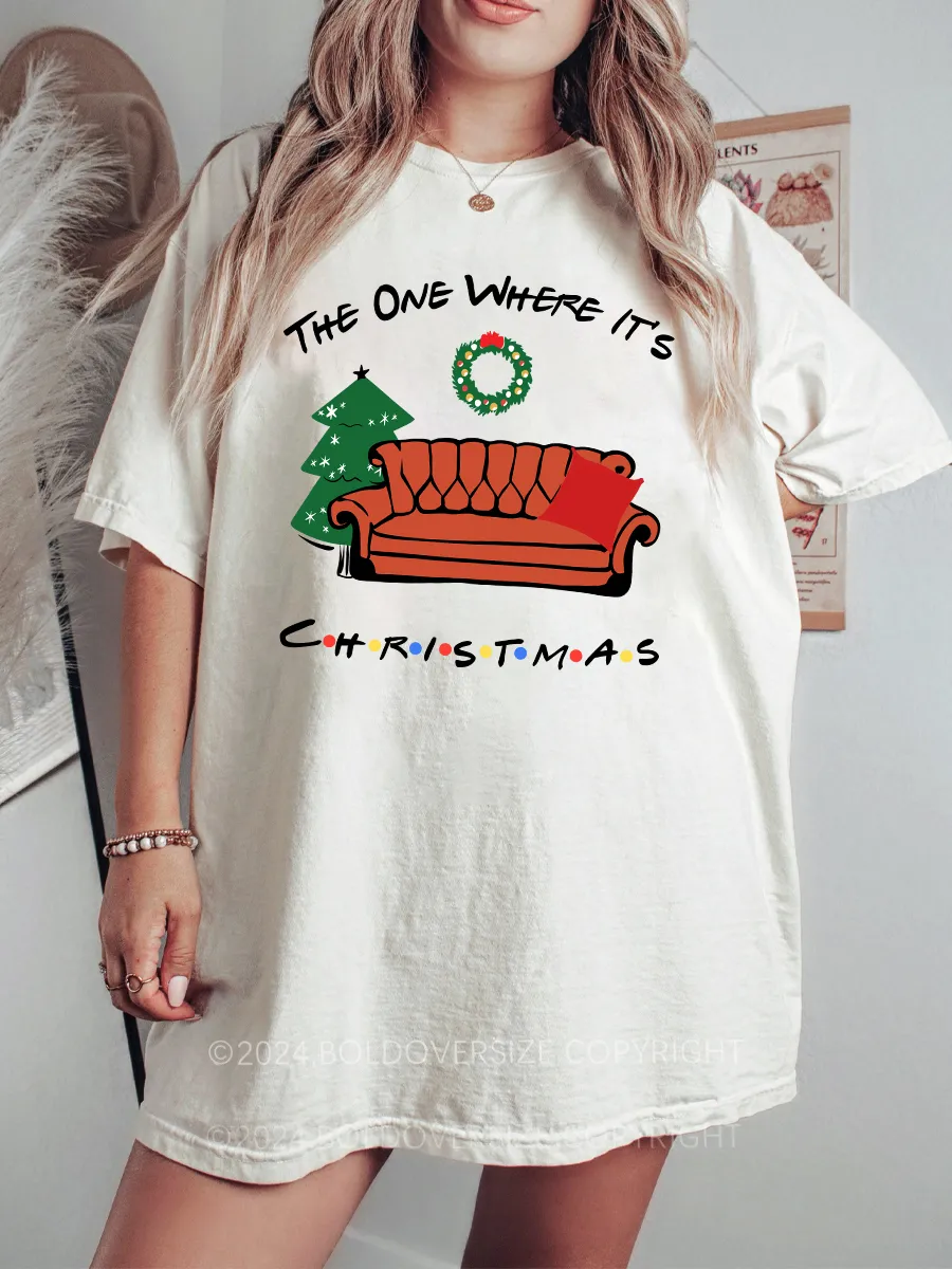 Vintage The One Where It's Christmas Tee