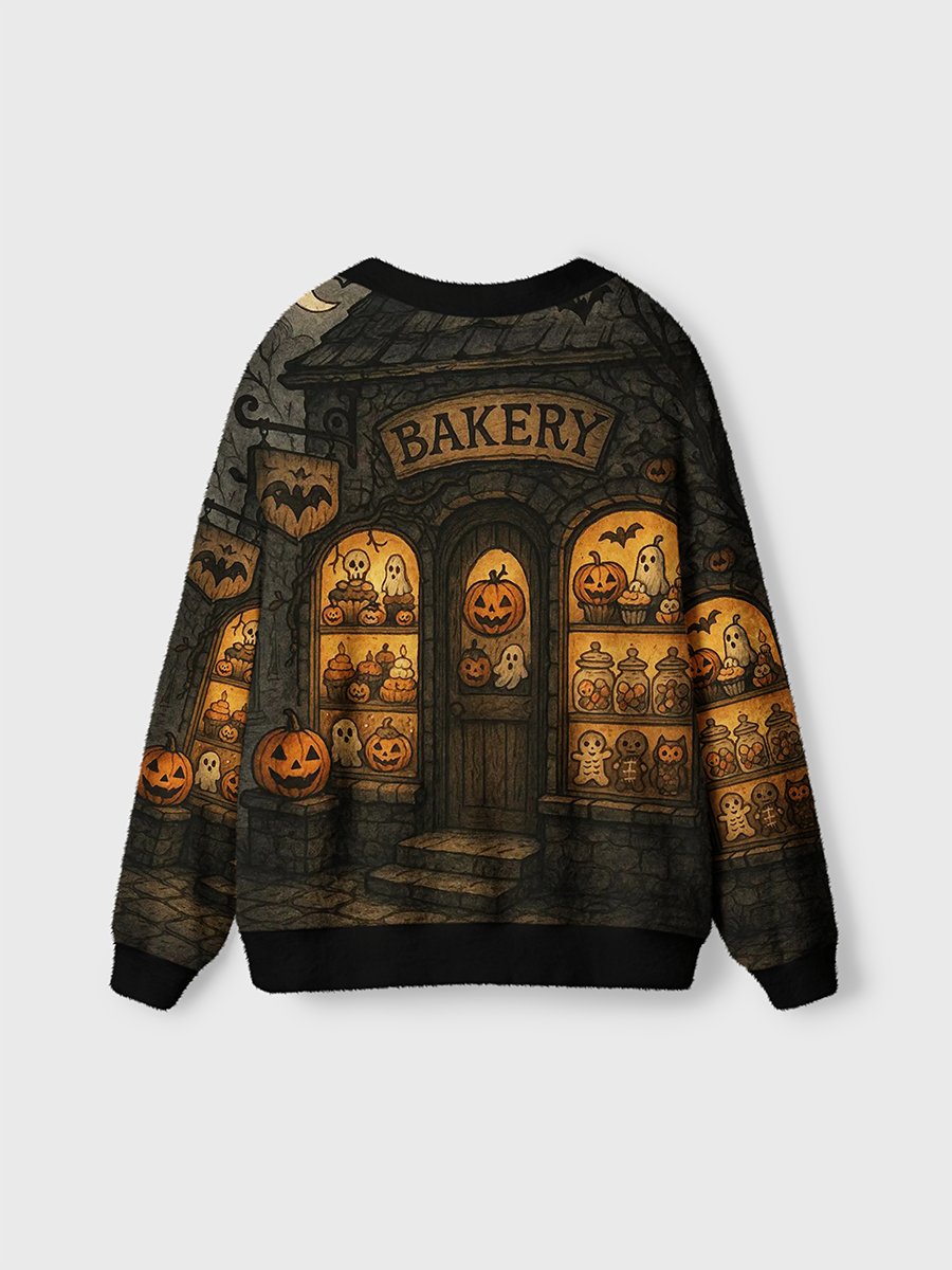 Vintage Vintage Dark Halloween Magic Bakery Cardigan Sweaters