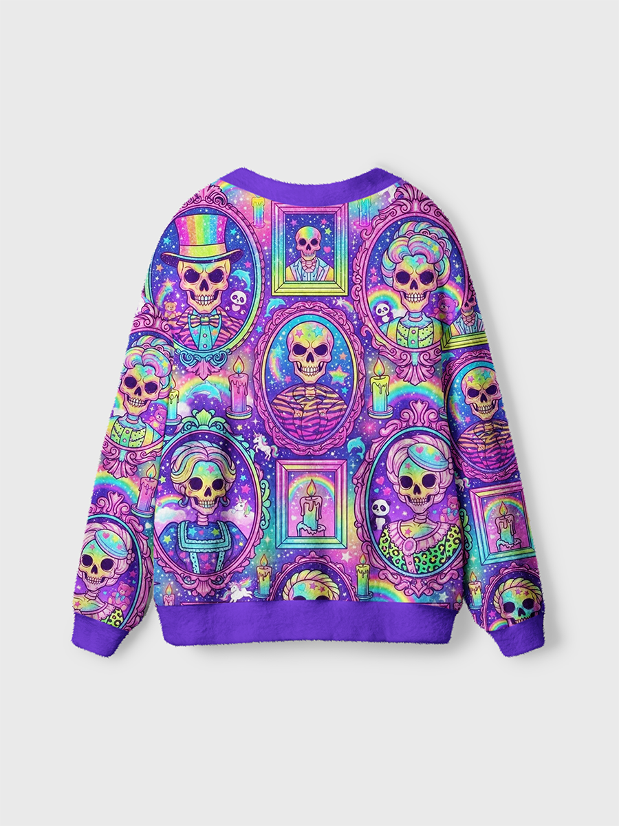 Vintage Rainbow Vintage Frame Skull Dreamy Cardigan Sweaters