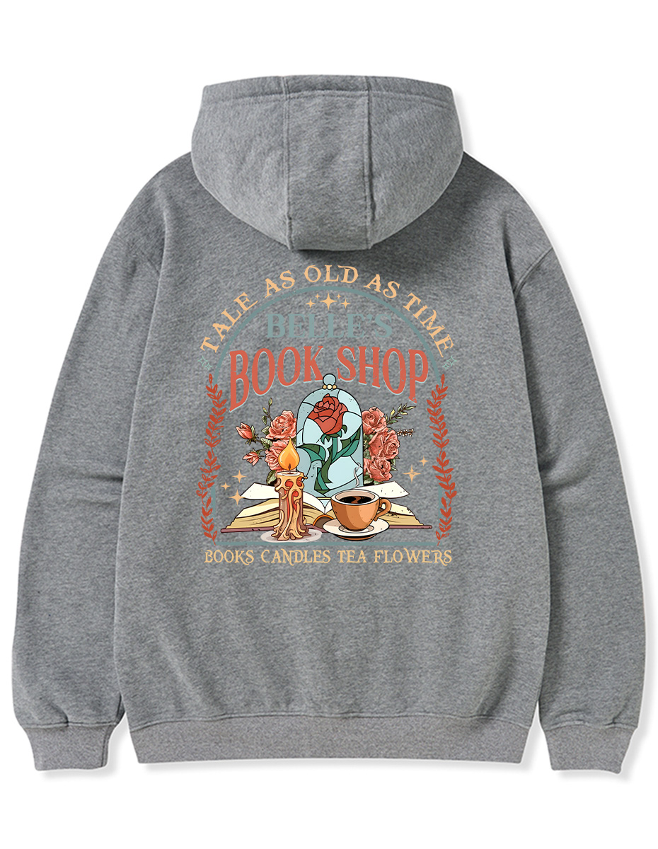 Vintage Belle'S Book Shop Zip Hoodie