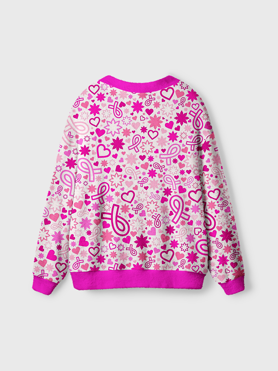 Vintage Heart Ribbon Flower Girly Cardigan Sweaters