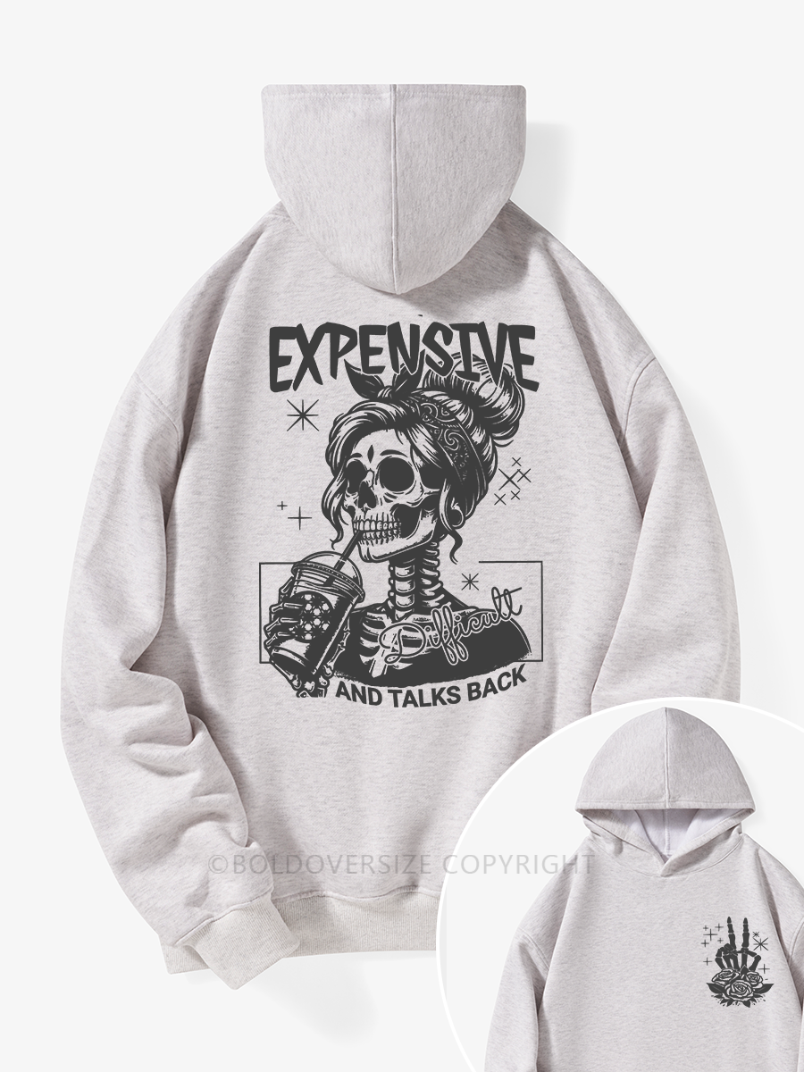 Vintage Expensive Difficult And Talks Back 2 Sides Hoodie Suit