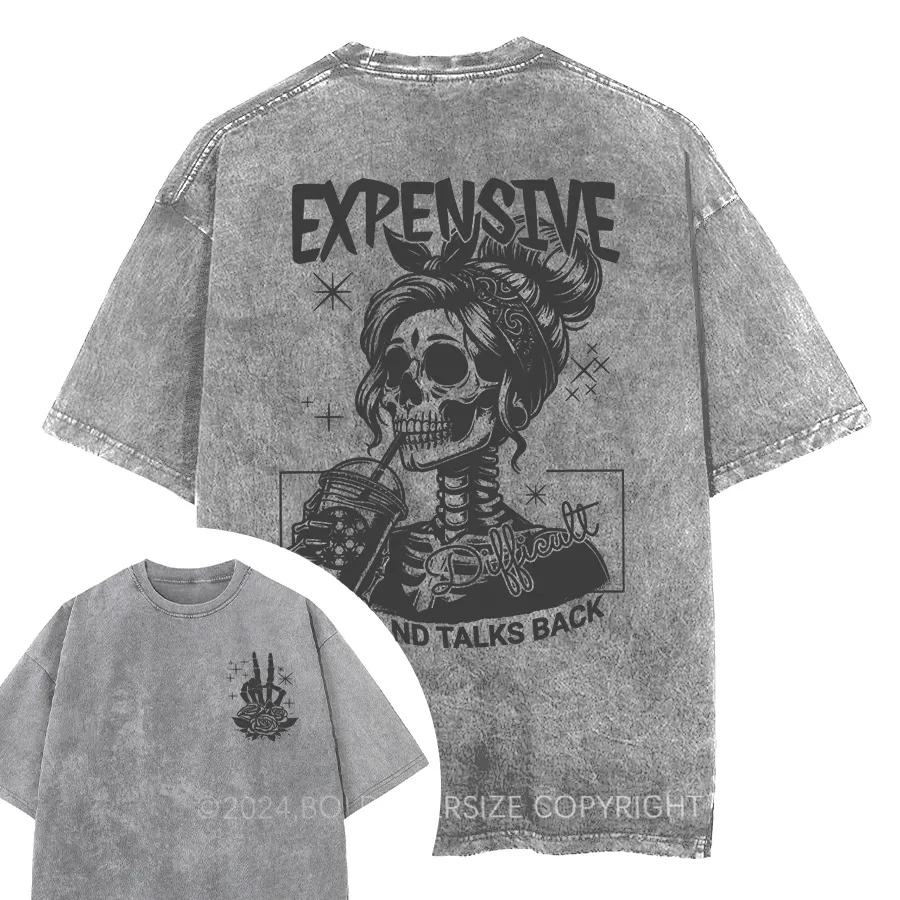 Vintage Expensive Difficult And Talks Washed T-Shirt