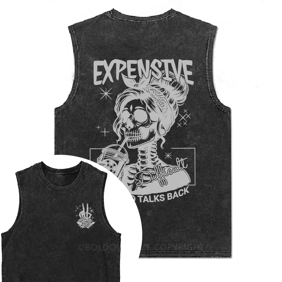 Vintage Expensive Difficult And Talks Washed Tank
