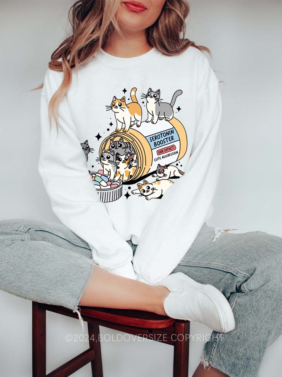 Vintage Antidepressant Cat Sweatshirt