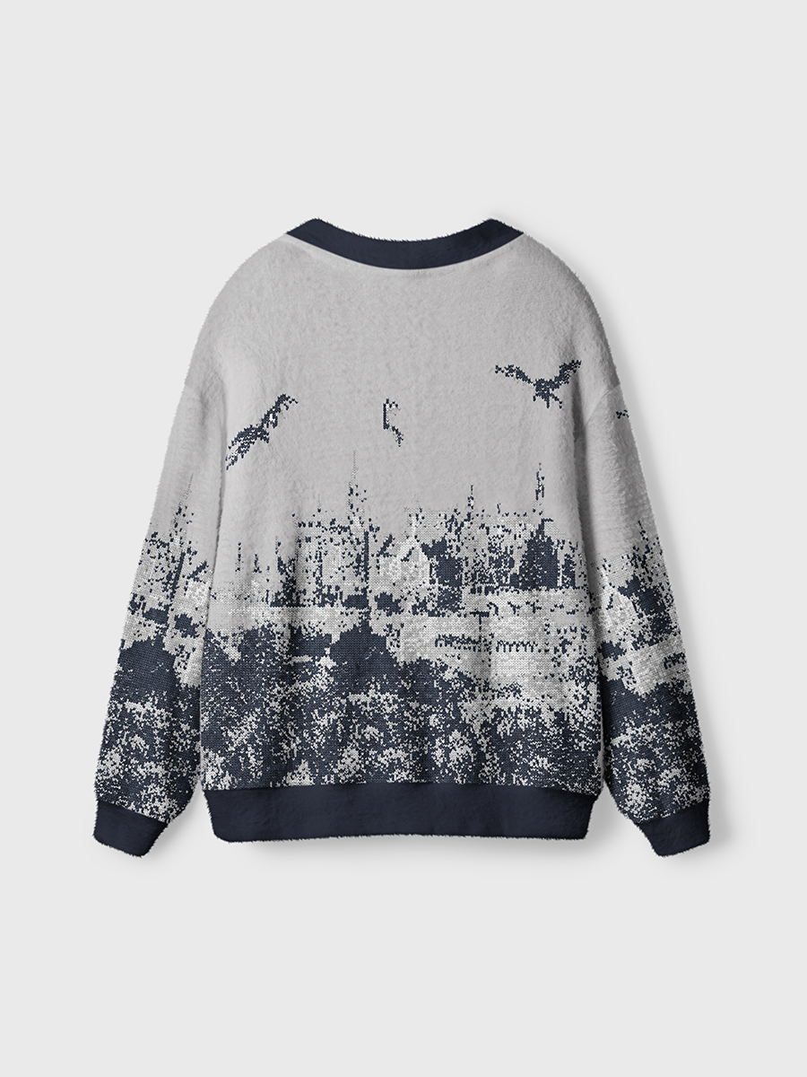 Vintage Gothic Castle Bat Cardigan Sweaters