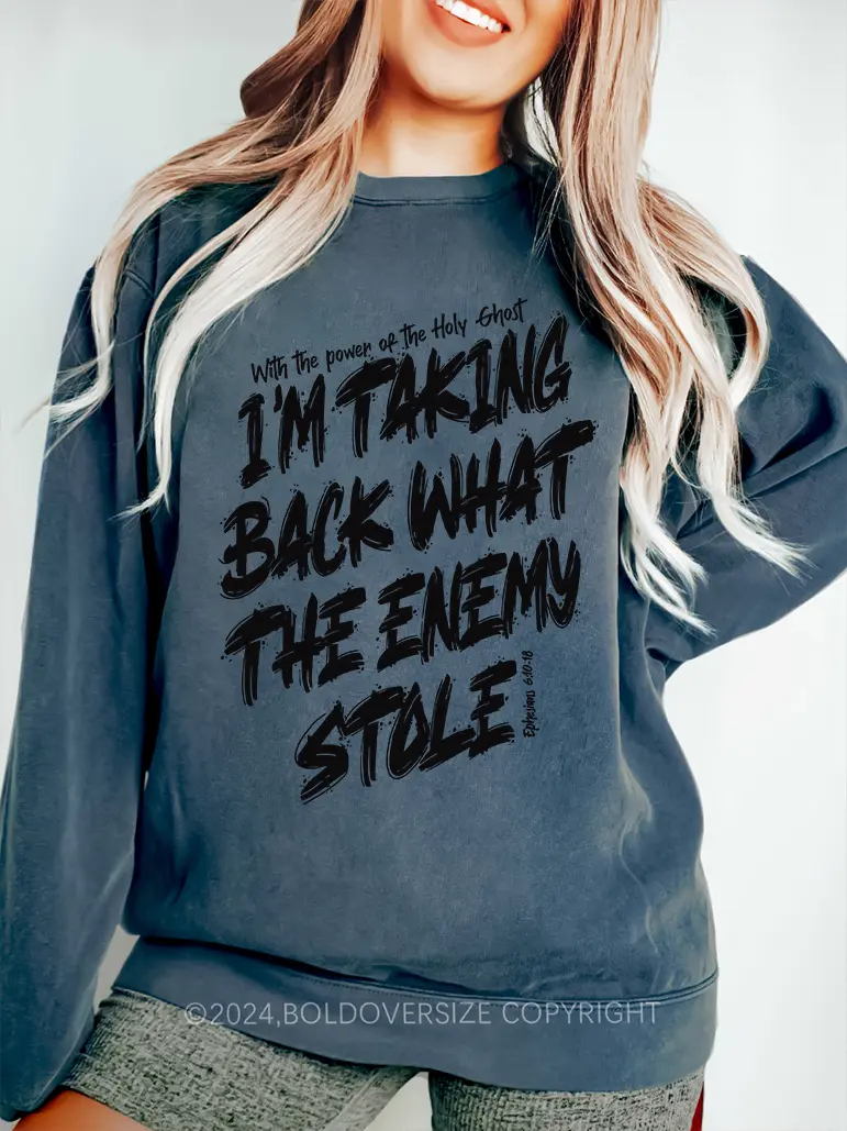 Vintage Take Back What The Enemy Stole Sweatshirt