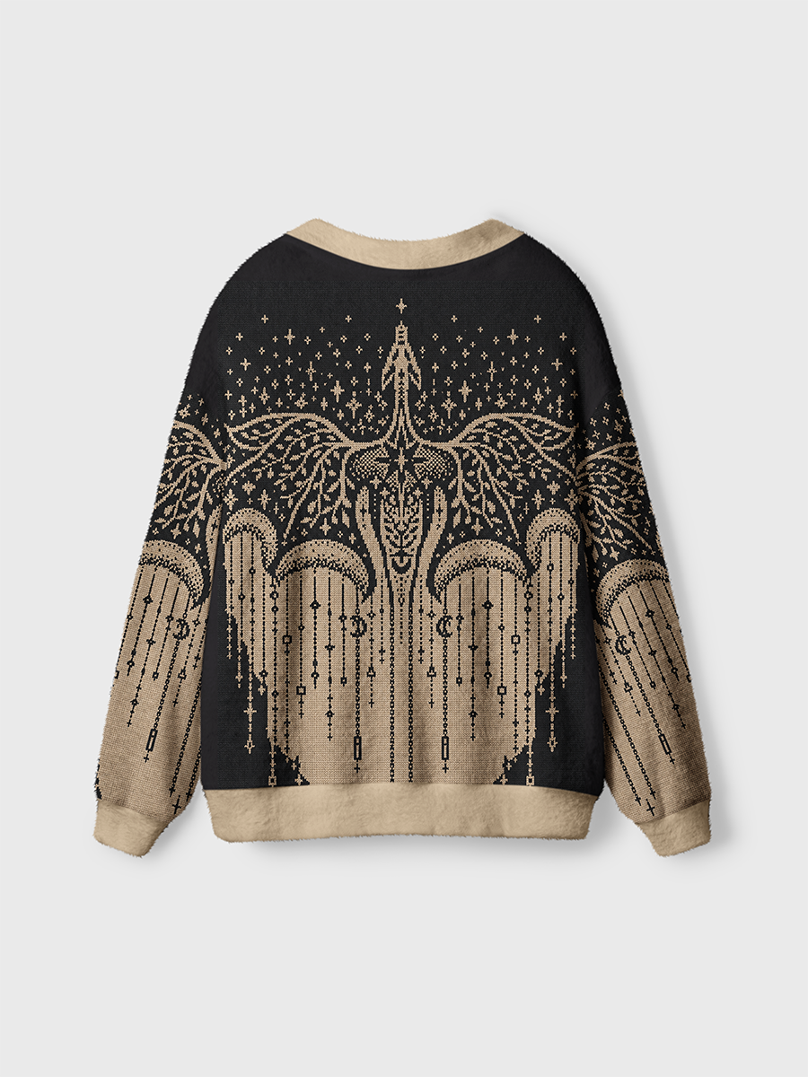 Vintage Gothic Crown Cardigan Sweaters