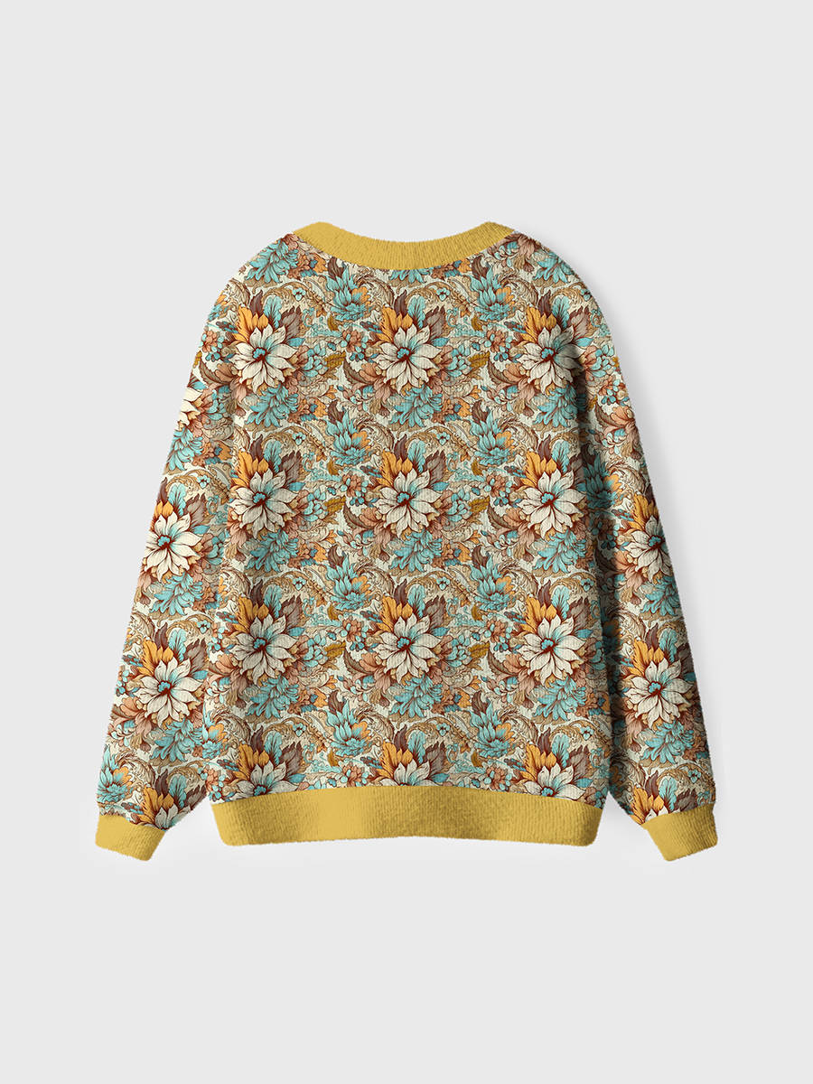 Vintage Botanical Pattern Sweaters