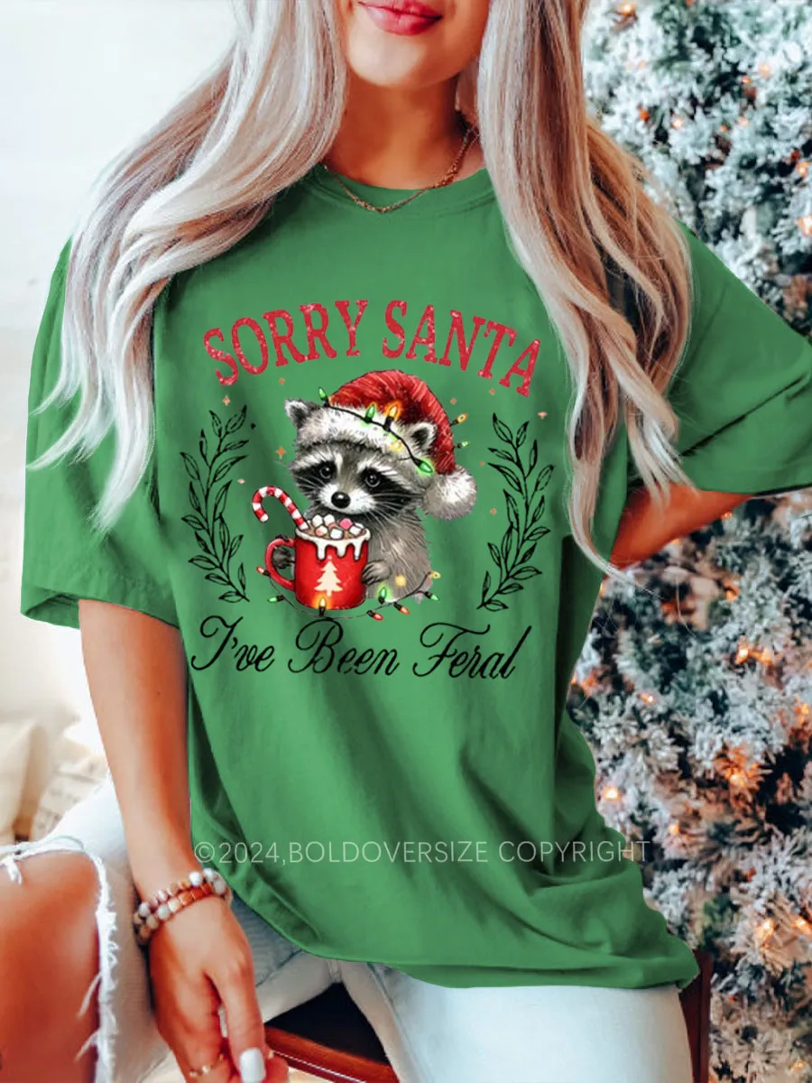 Vintage Sorry Santa, I've Been Feral T-Shirt