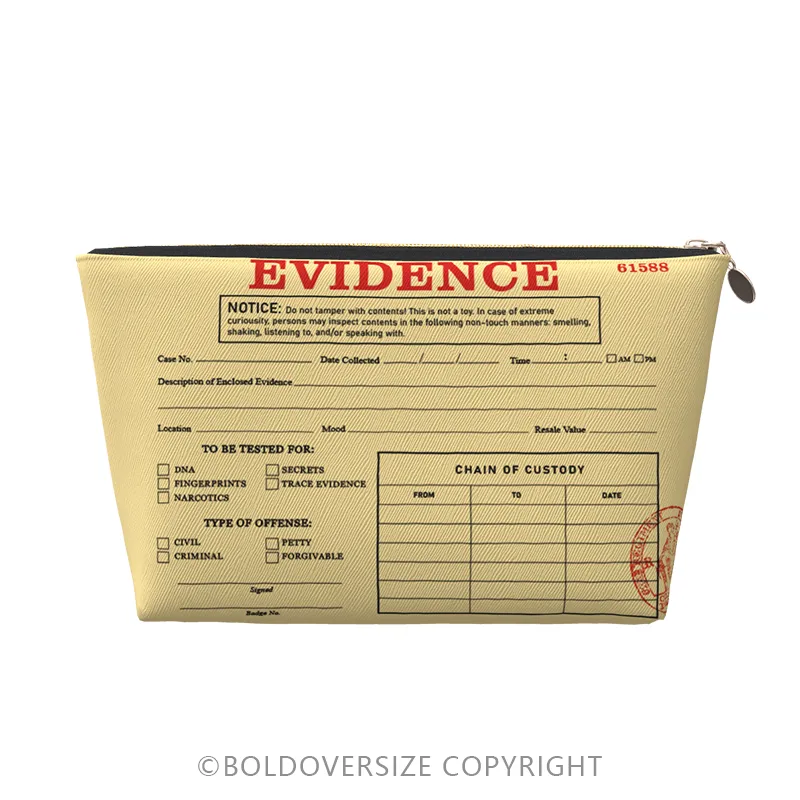 Vintage Crime Evidence Makeup Bags