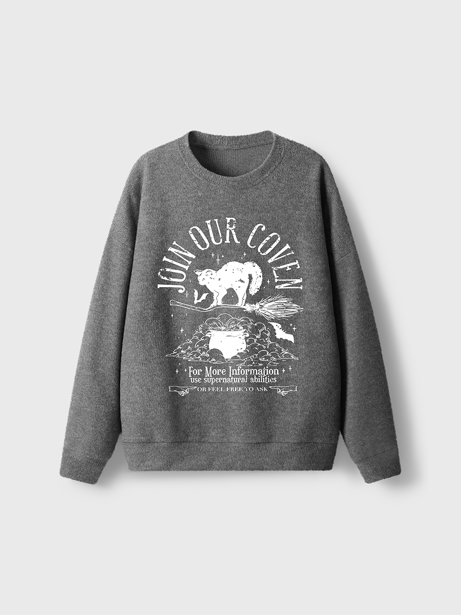 Vintage Join Our Coven Fuzzy Sweater