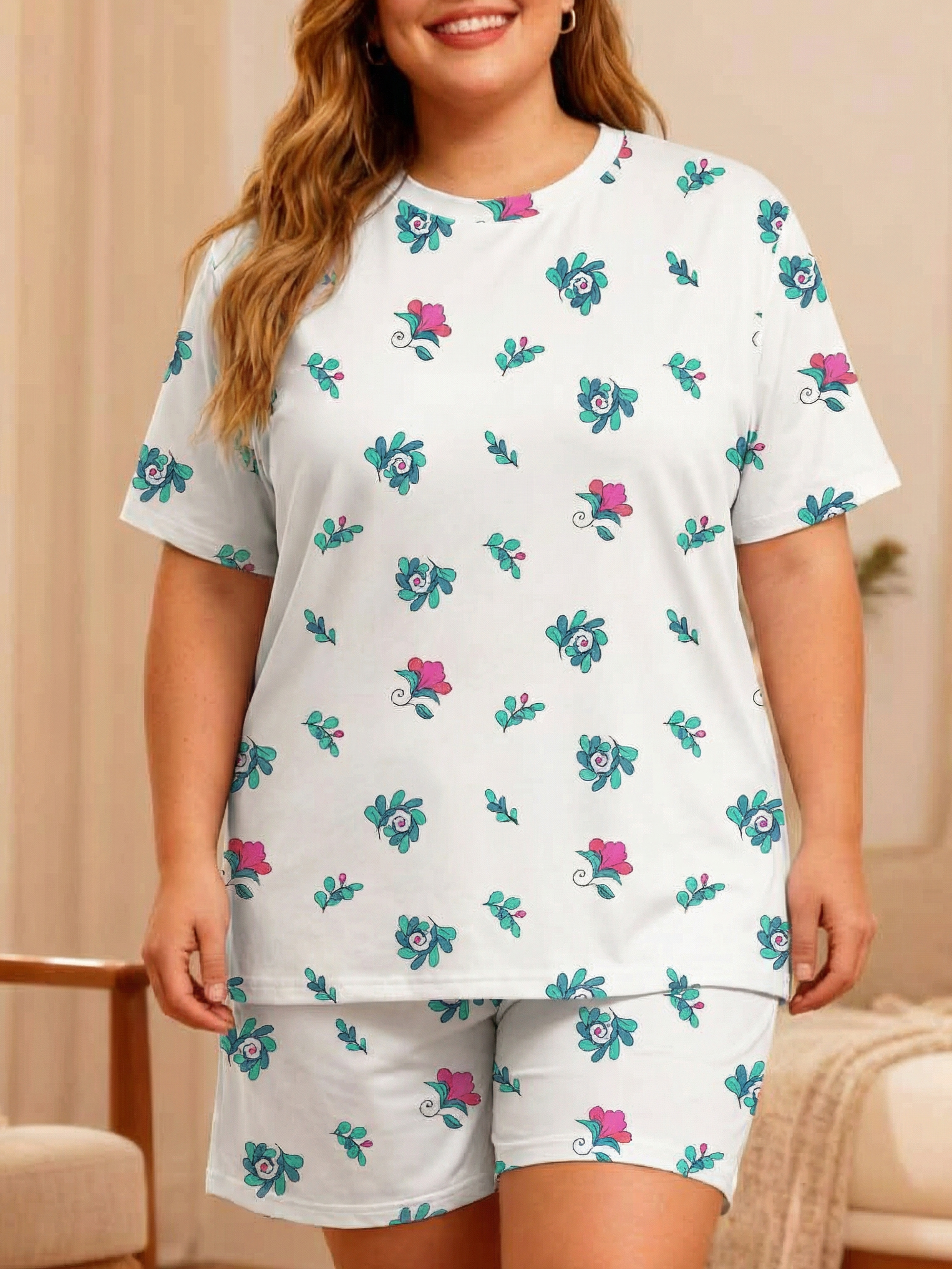 Vintage Fresh Floral Short Pajamas