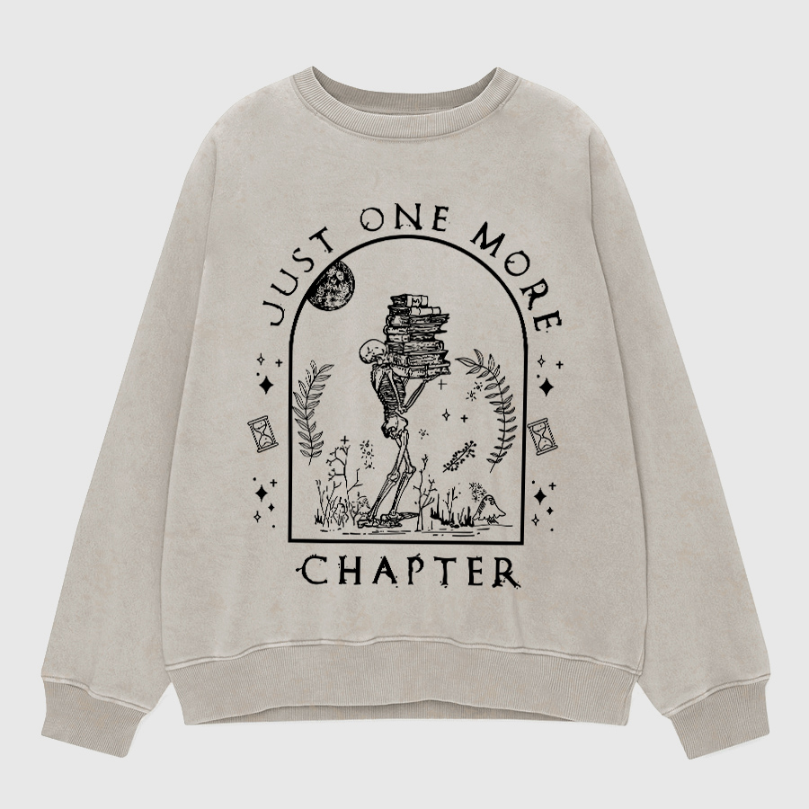 Vintage Just One More Chapter Novel Washed Sweatshirts