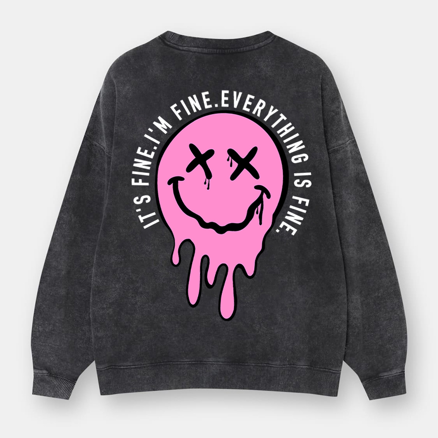 Vintage It'S Fine Washed Sweatshirt
