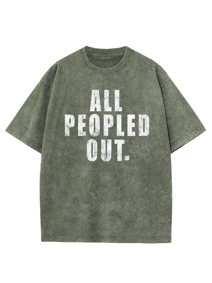 Vintage All Peopled Out Washed T-Shirt