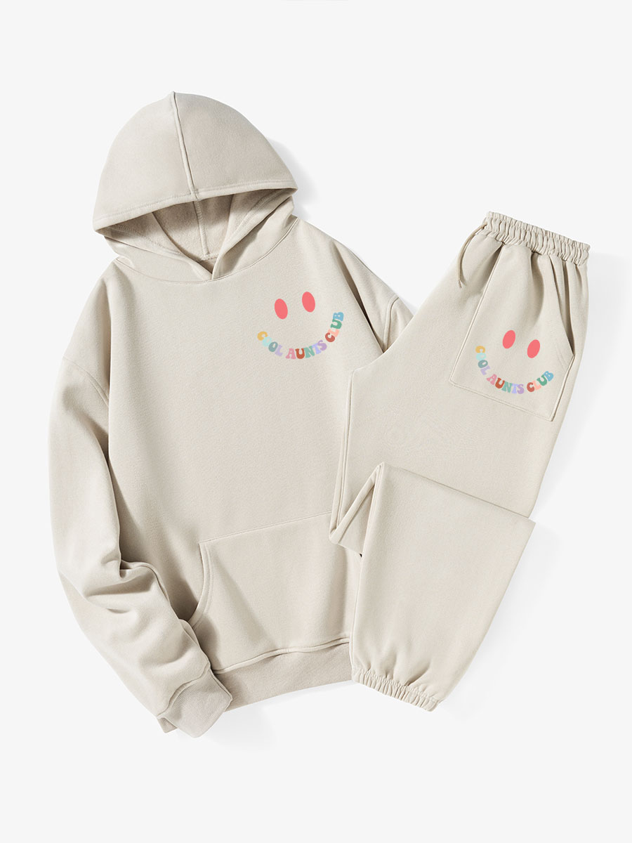 Vintage Cool Aunts Club Fleece Hoodie Suit