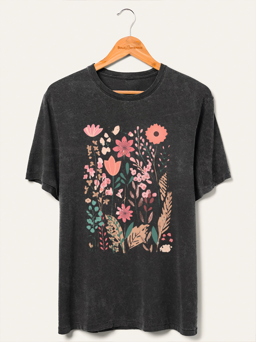 Vintage Flower Washed T-Shirt