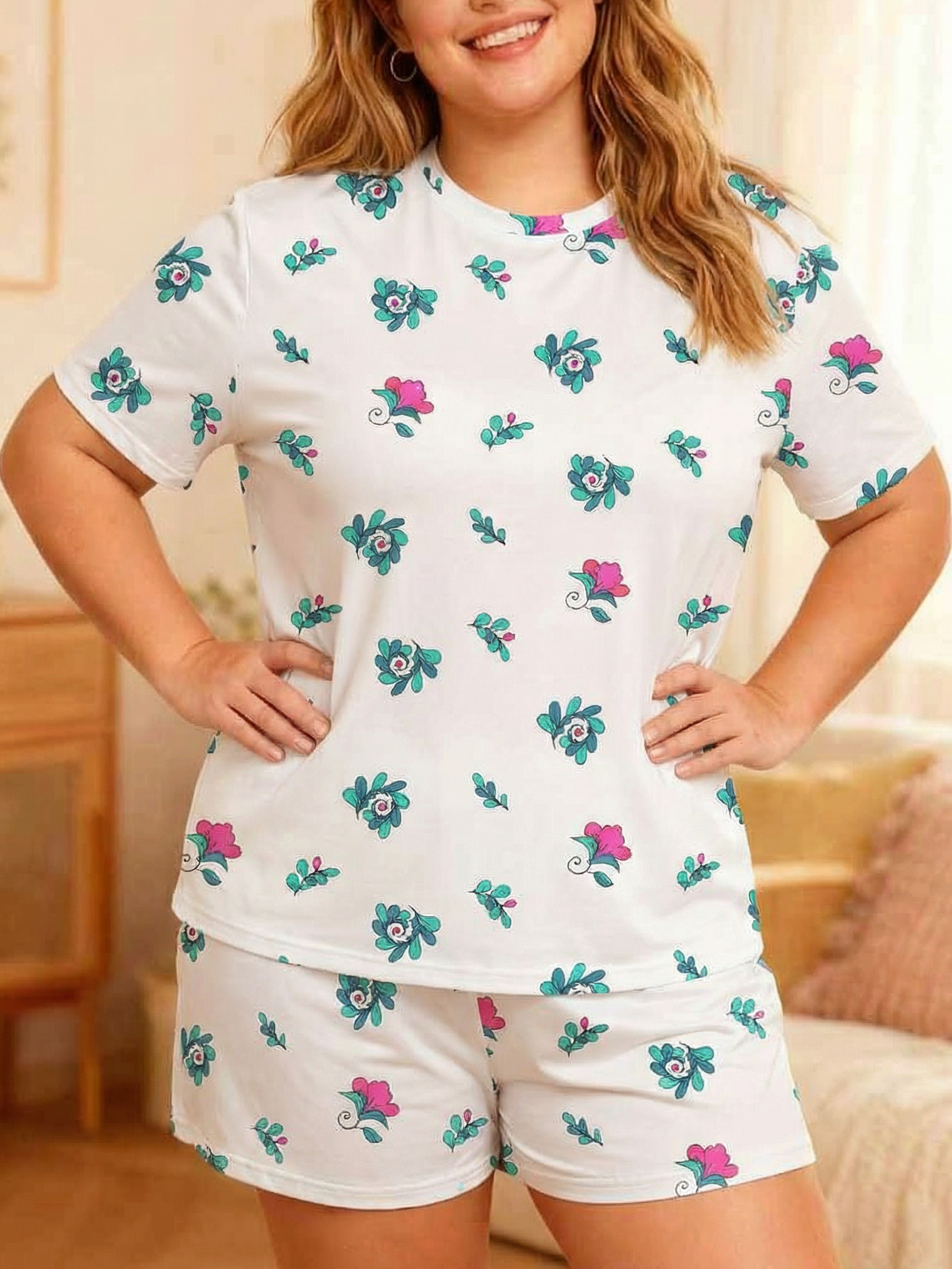 Vintage Fresh Floral Short Pajamas