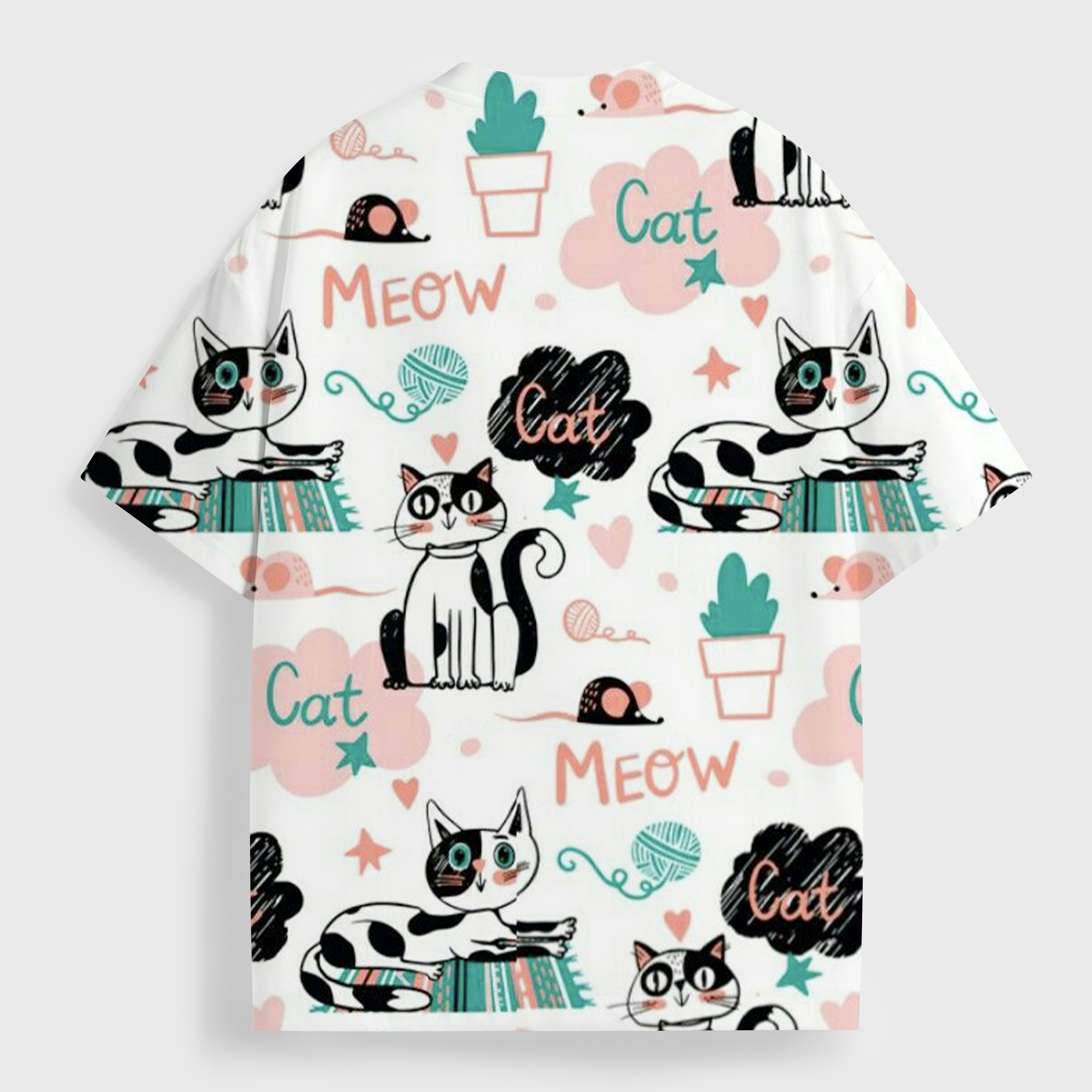 Vintage Meow All Over Print T-Shirt