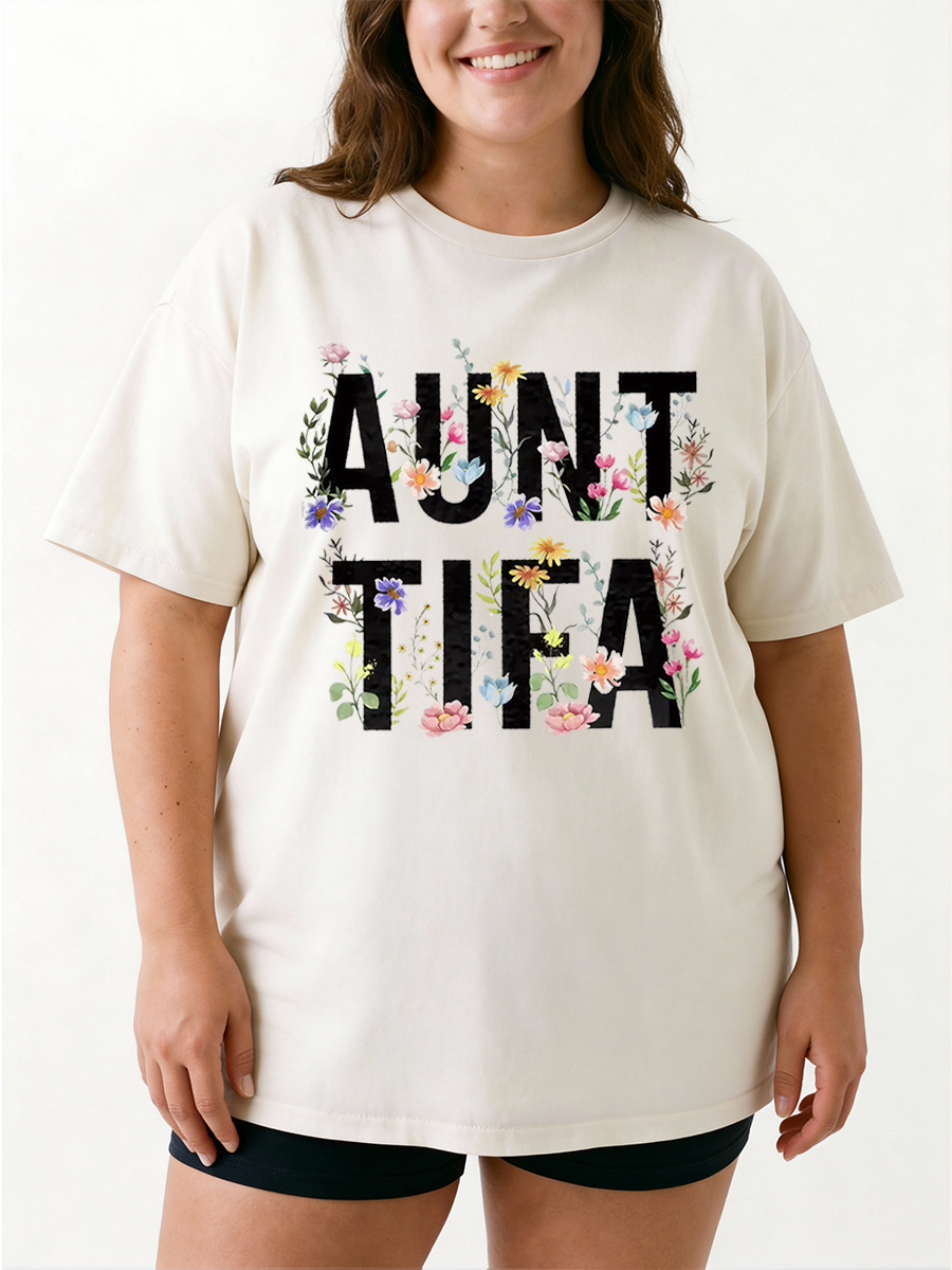 Vintage Aunt Tifa Oversize Graphic Tee