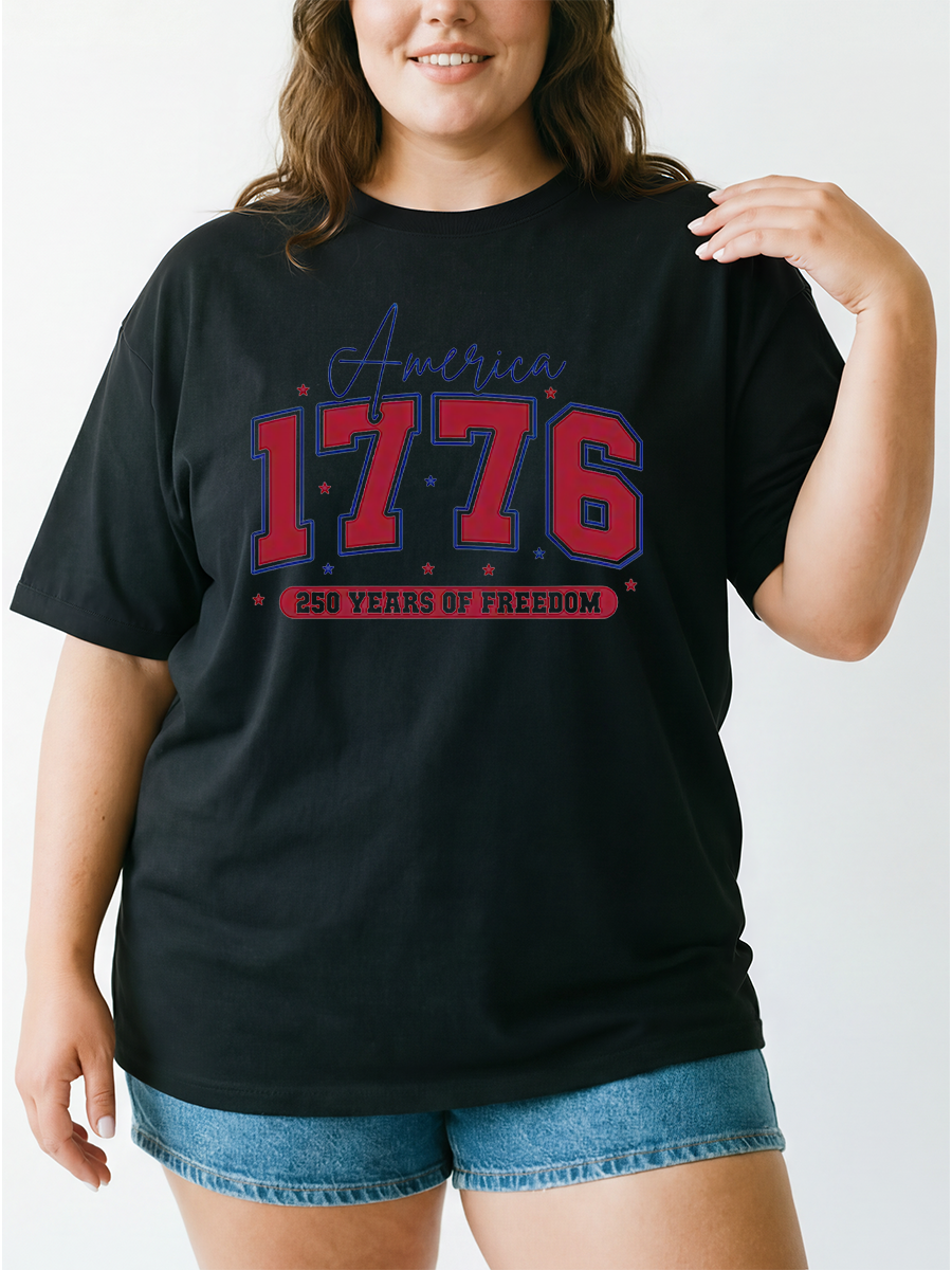Vintage America 1776 Oversize Graphic Tee