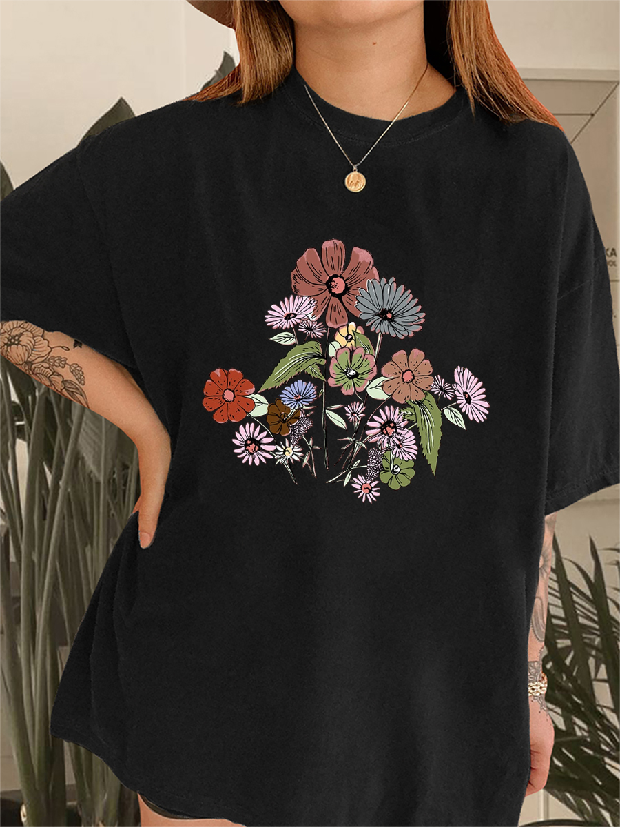 Vintage Boho Floral T-Shirt