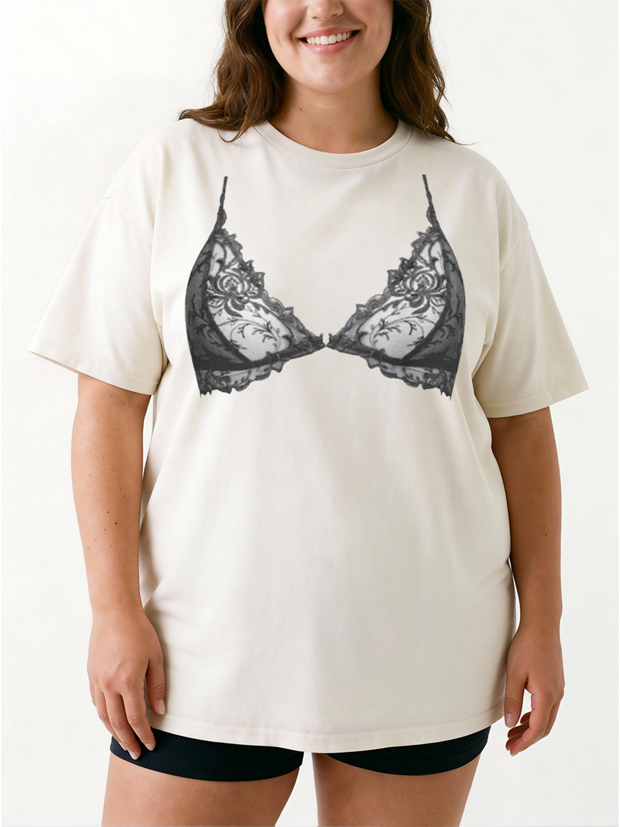 Vintage Funny And Sassy Lingerie Oversize Graphic Tee