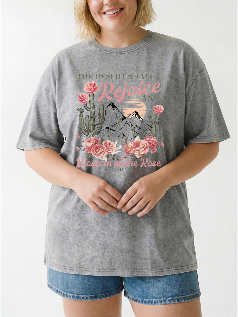 Vintage Blossom As The Rose Washed T-Shirt