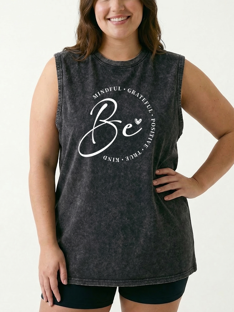 Vintage Be Mindful · Grateful · Positive · True · Kind Washed Tank