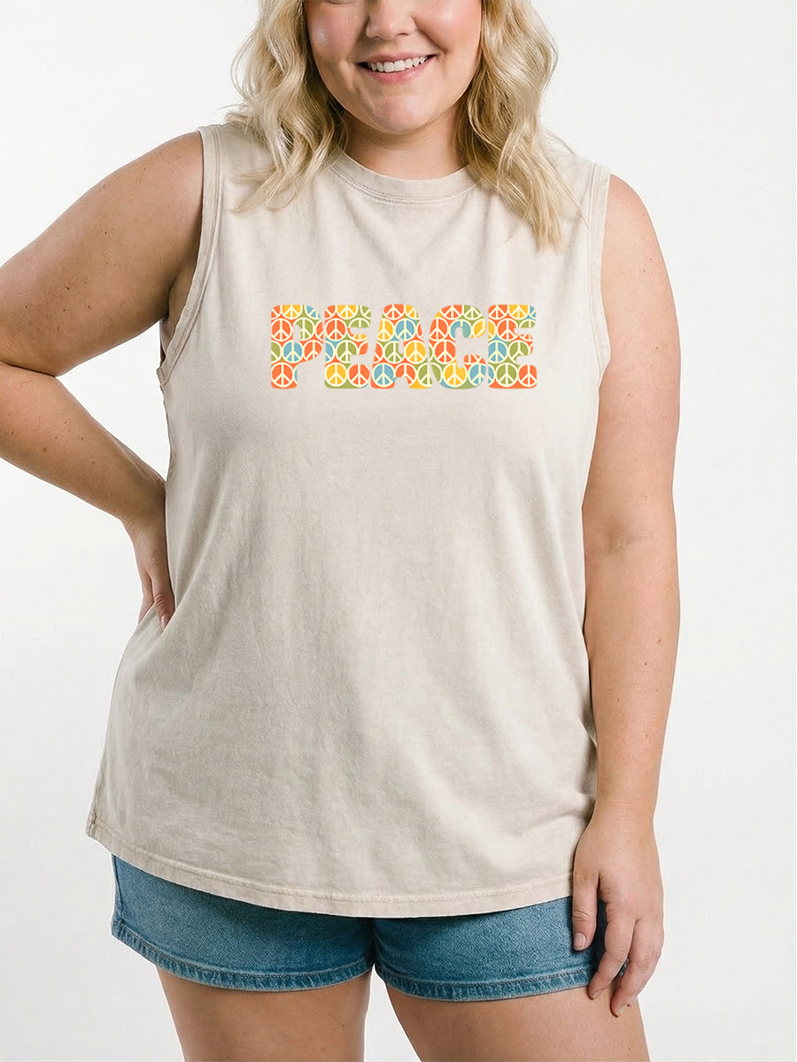 Vintage World Peace Washed Tank