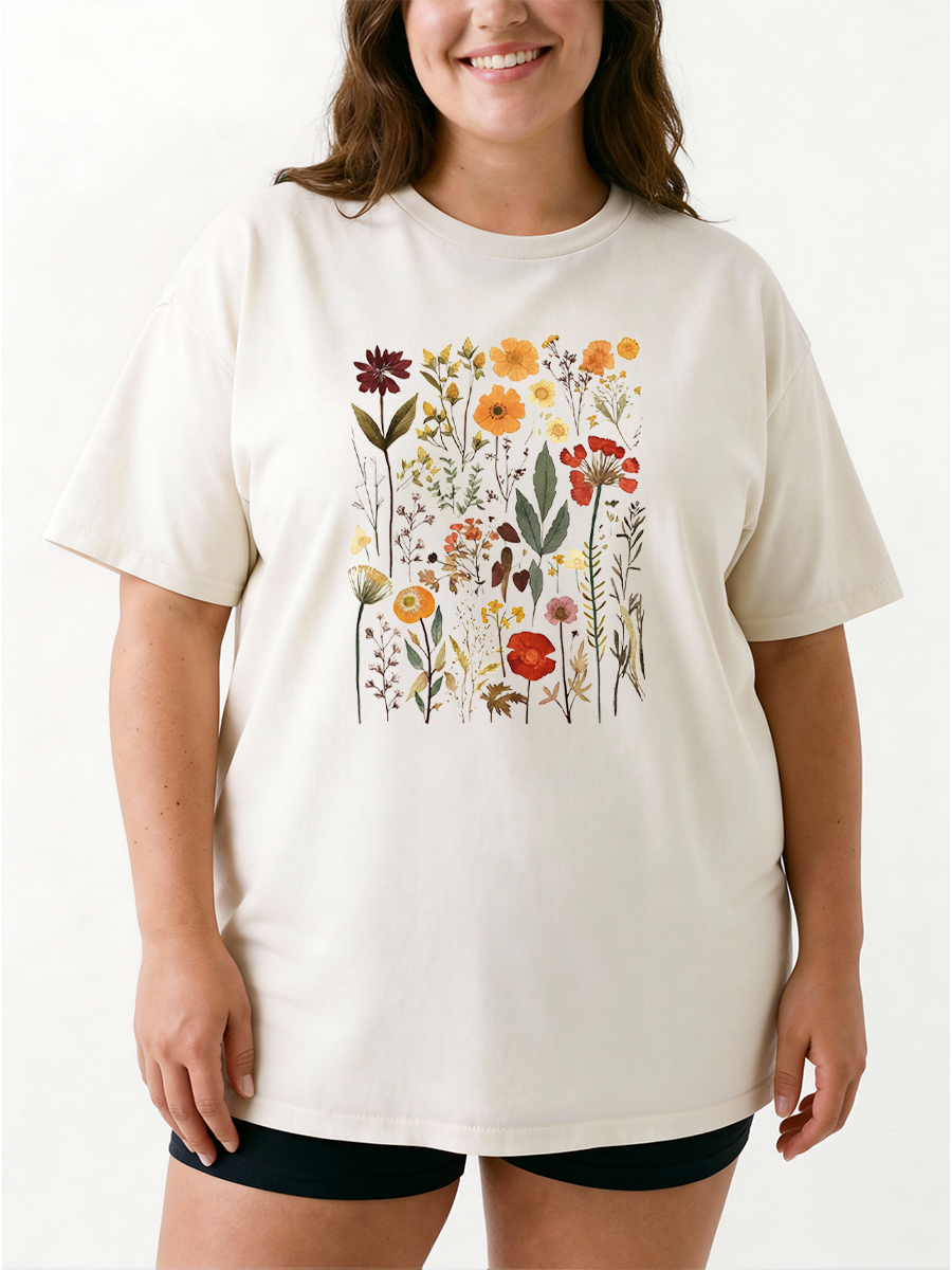 Vintage Flower Oversize Graphic Tee