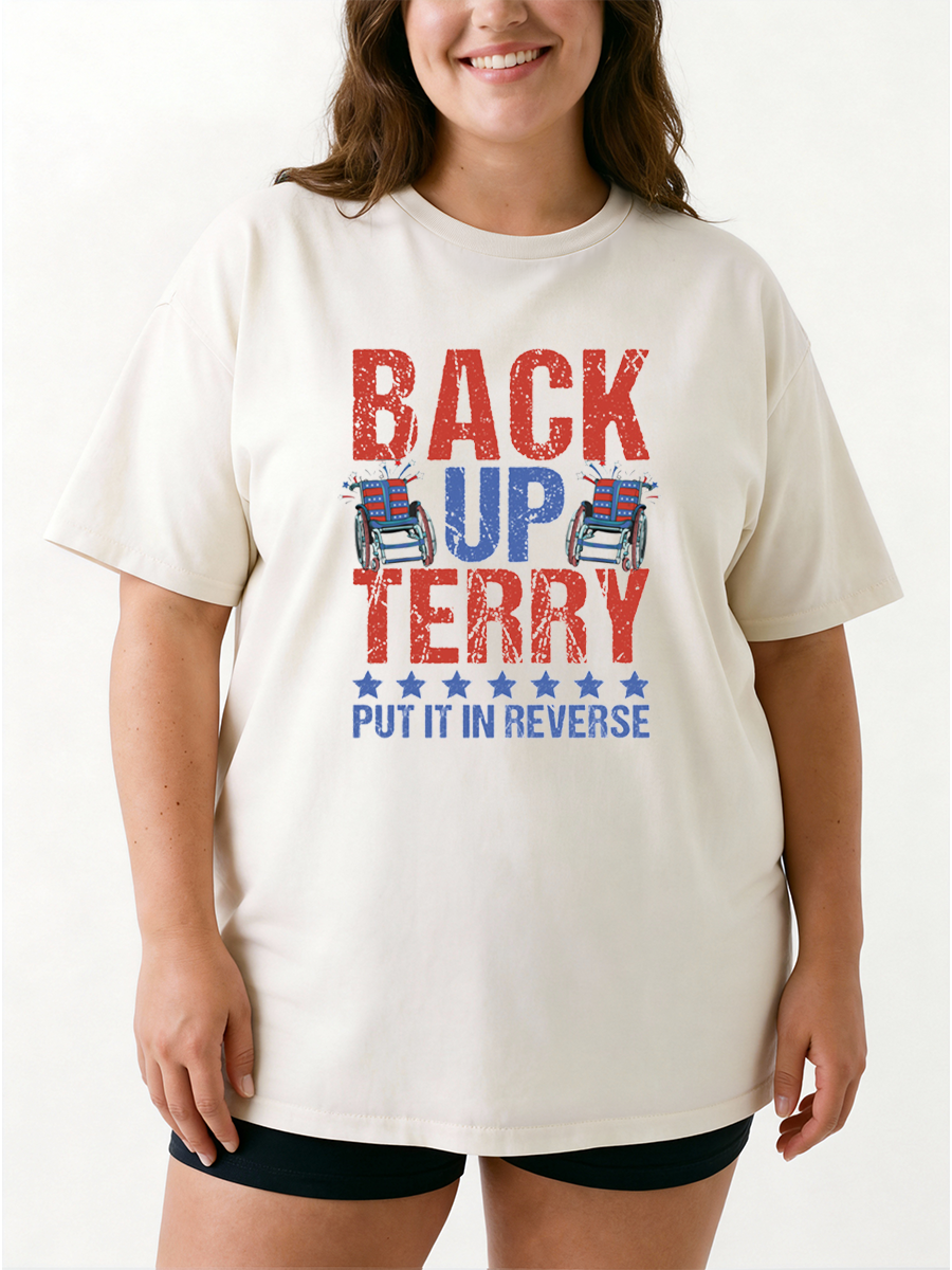 Vintage Back-Up Terry Put It In Reverse Oversize Graphic Tee