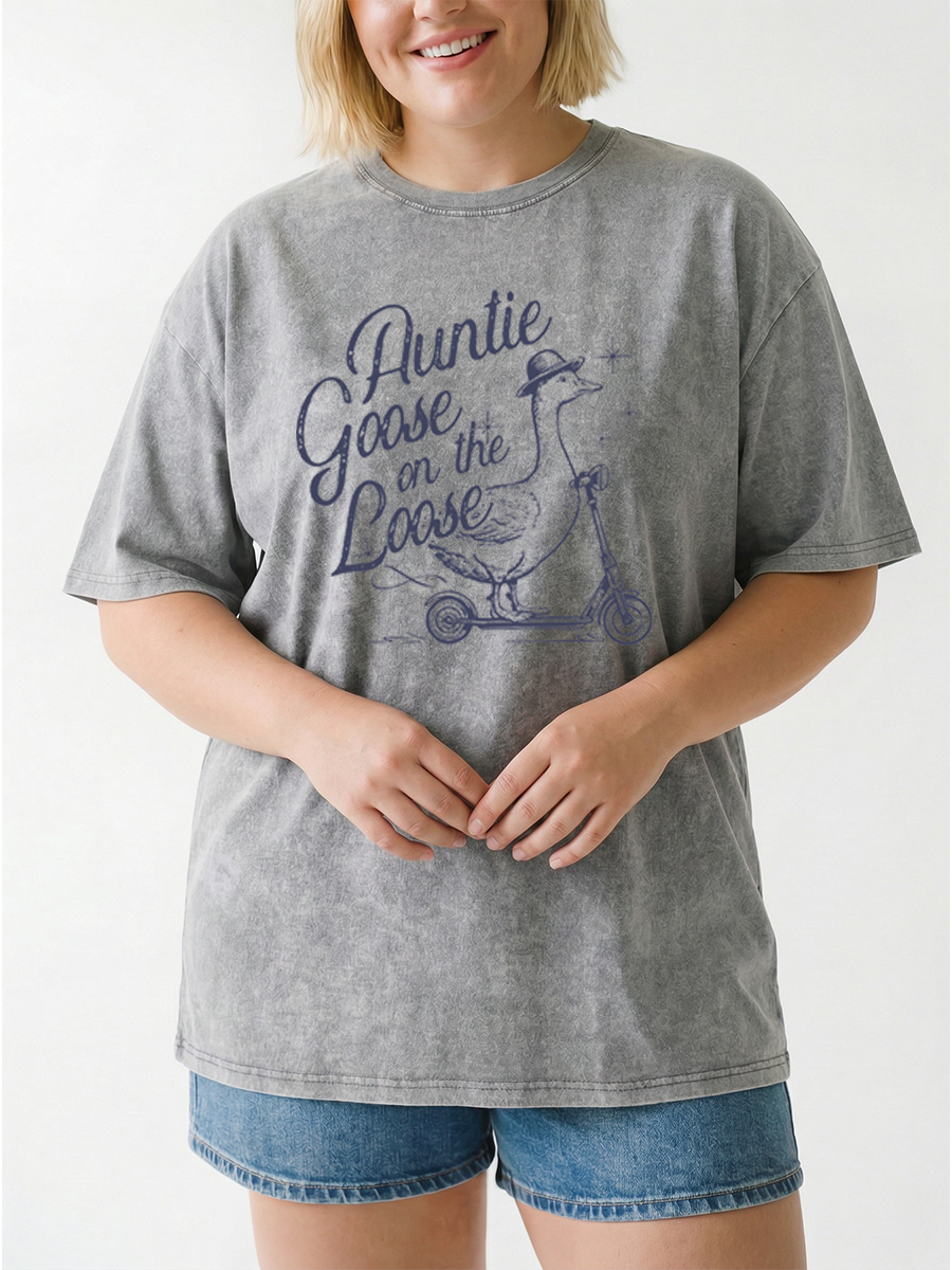Vintage Auntie Goose On The Loose Washed T-Shirt