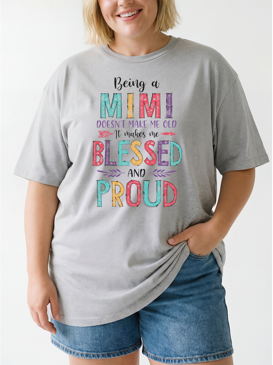 Vintage Being A Mimi Makes Me Blessed And Proud Mothers Day Oversize Graphic Tee