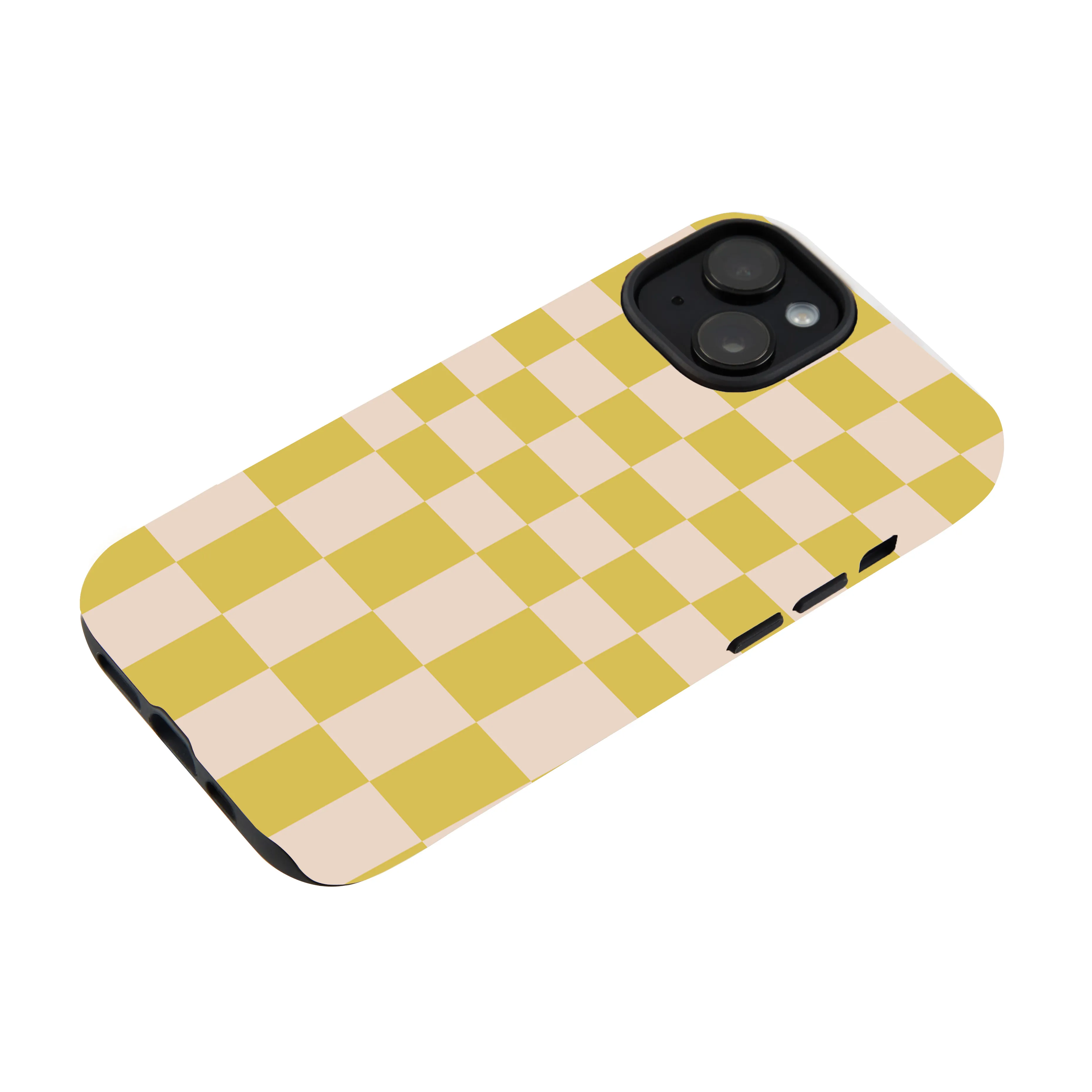 Yellow And White Checkerboard Phone Case