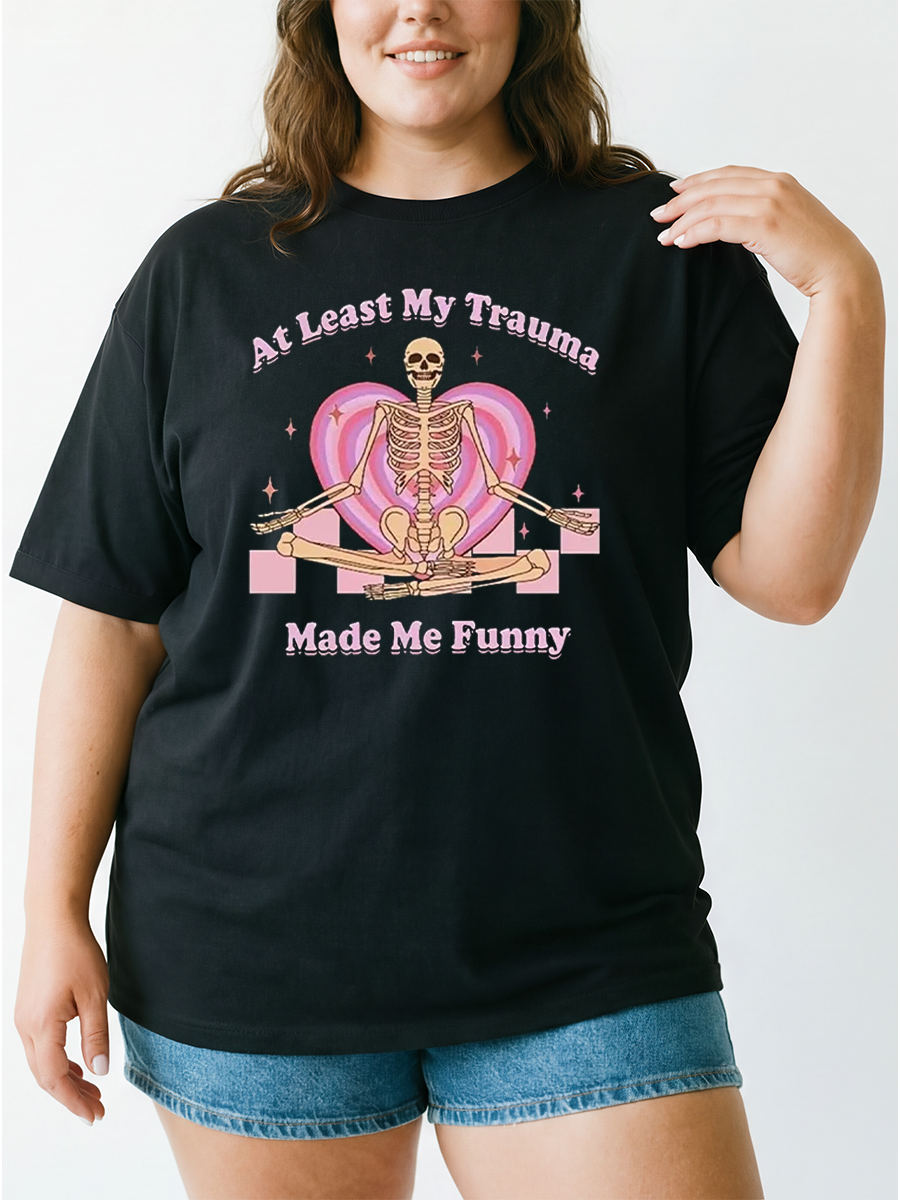 Vintage Made Me Funny Oversize Graphic Tee