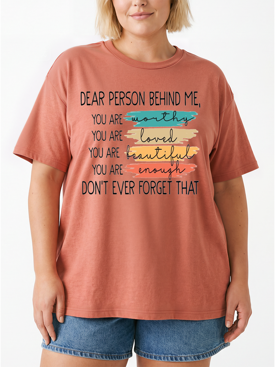 Vintage Dear Person Behind Me Oversize Graphic Tee