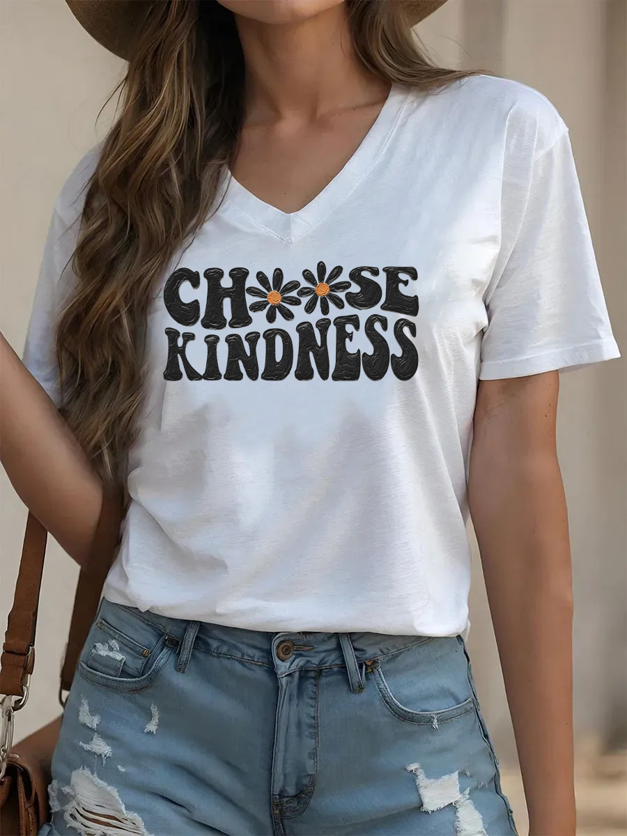 Vintage Choose Kindness V-Neck Tee