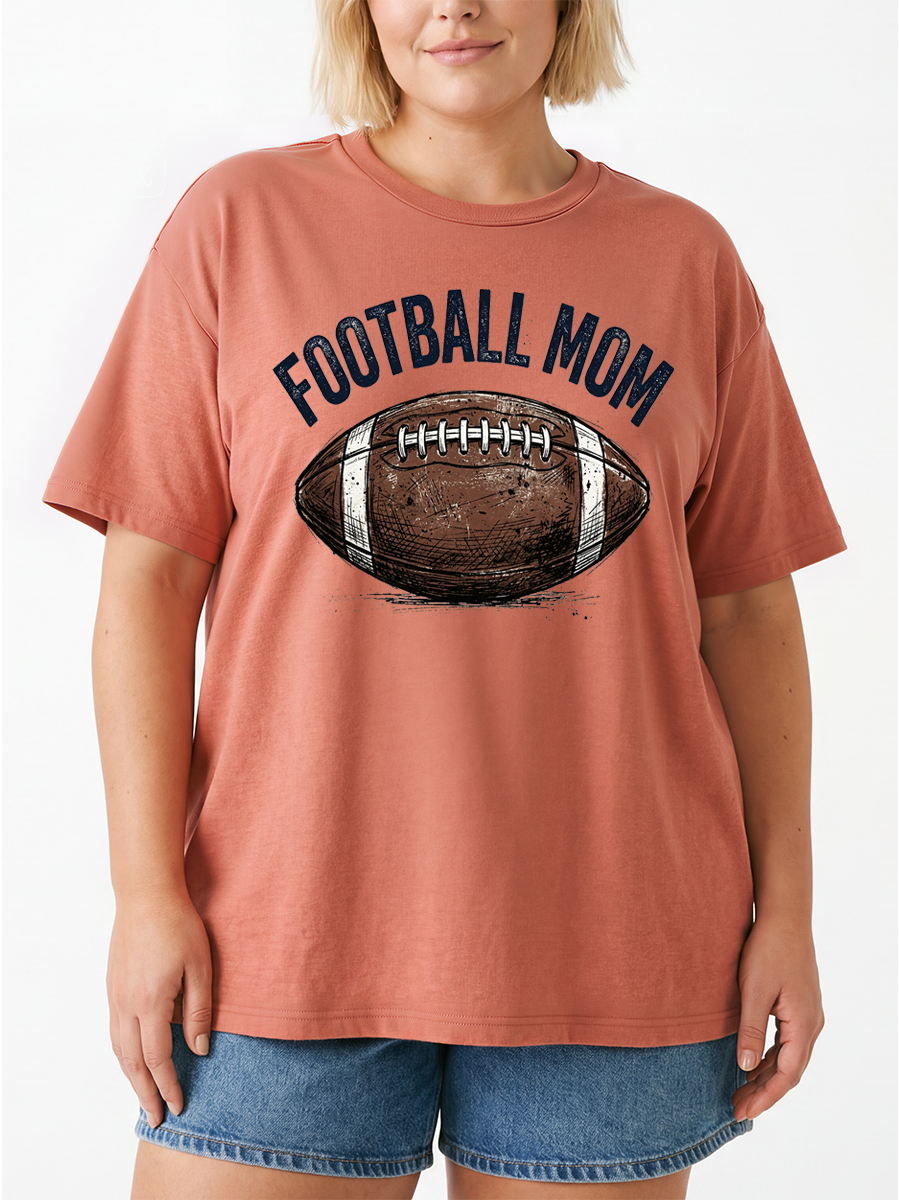Vintage Football Mom Oversize Graphic Tee