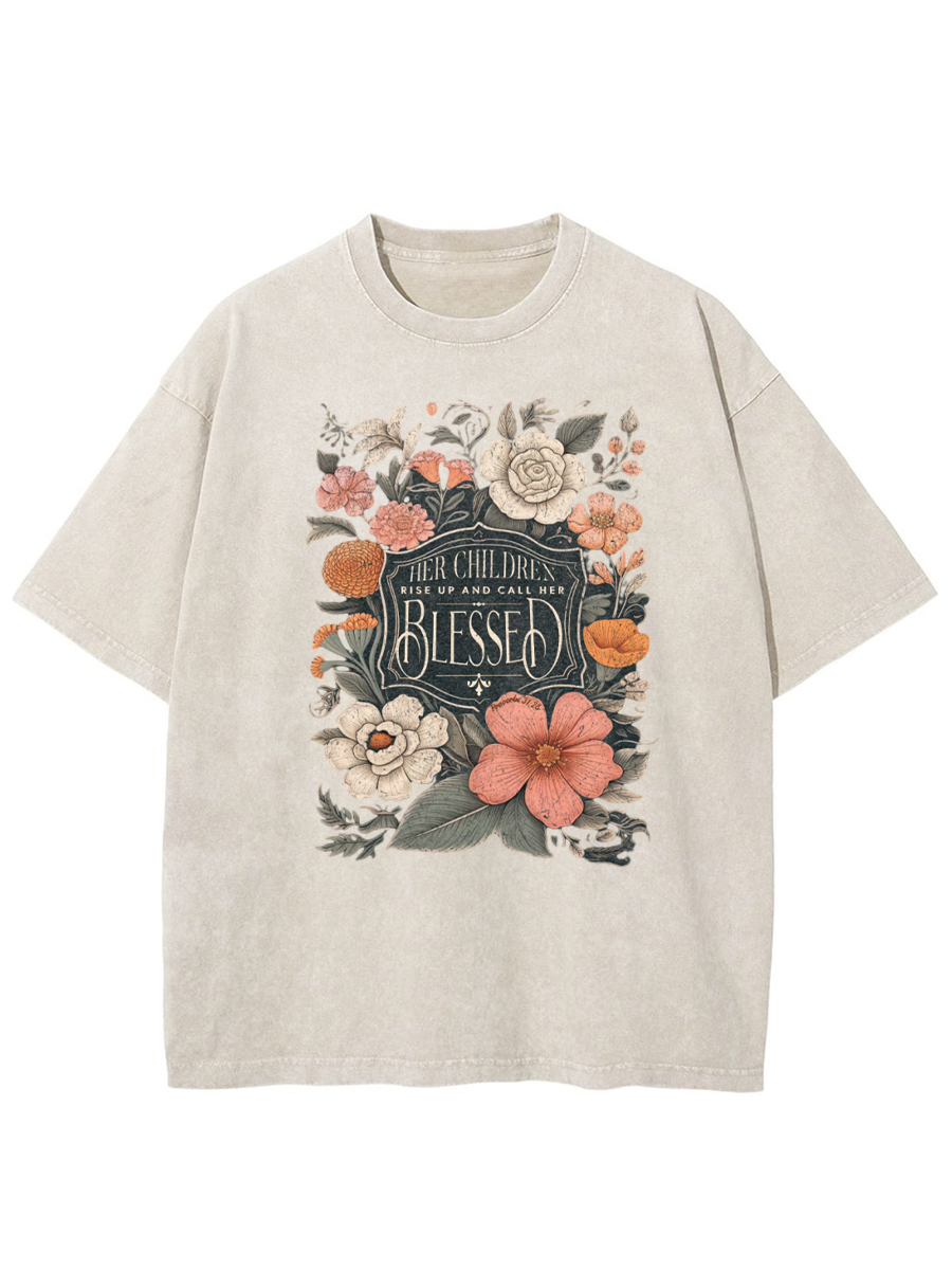Vintage Comfort Flowers Washed T-Shirt