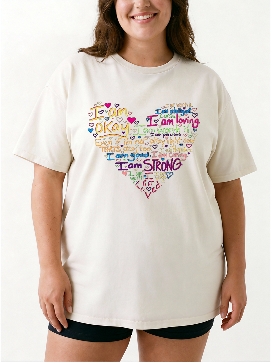Vintage I Am Oversize Graphic Tee