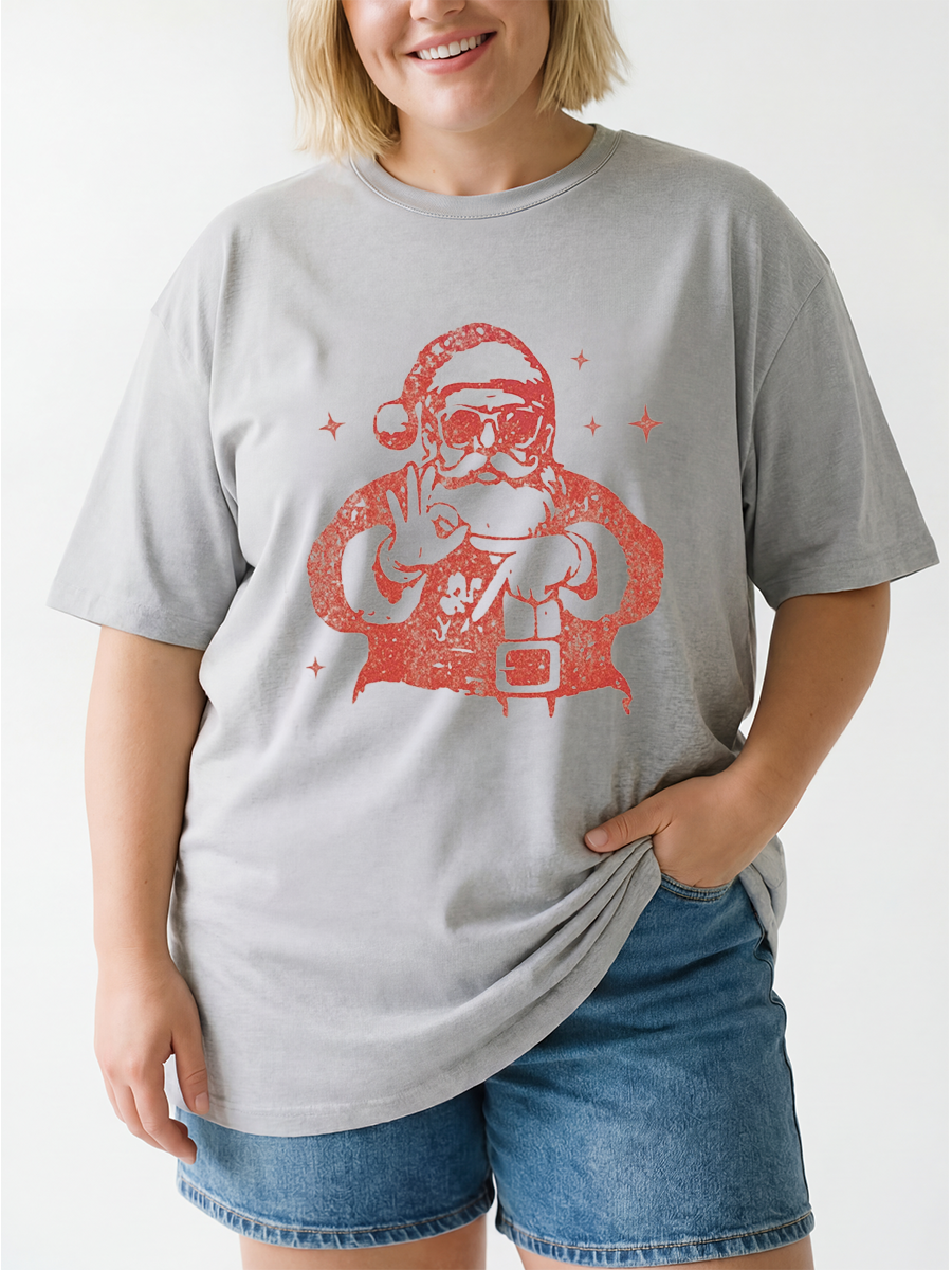 Vintage Six Seven Santa Oversize Graphic Tee