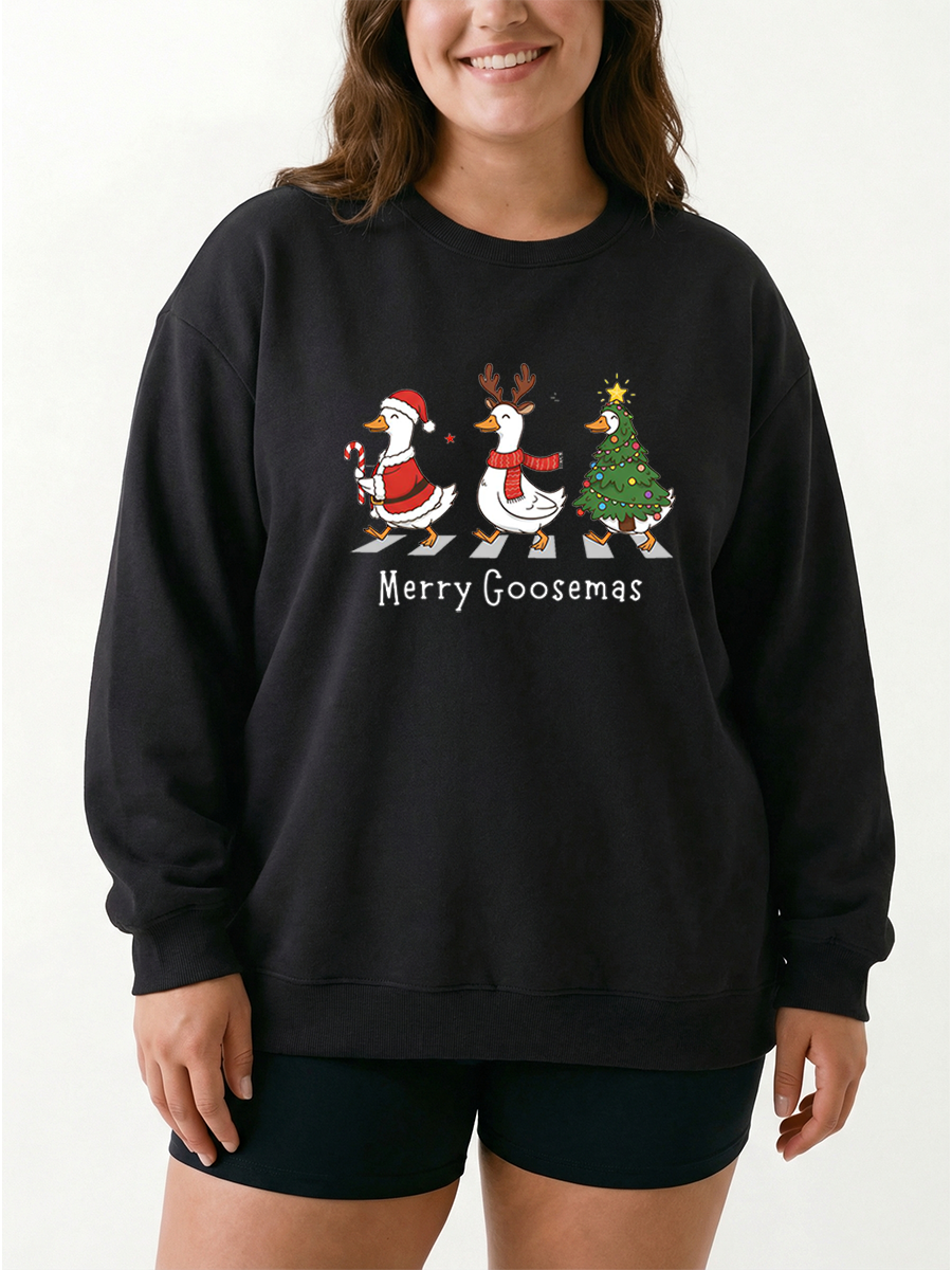 Vintage Merry Goosemas Graphic Sweatshirt